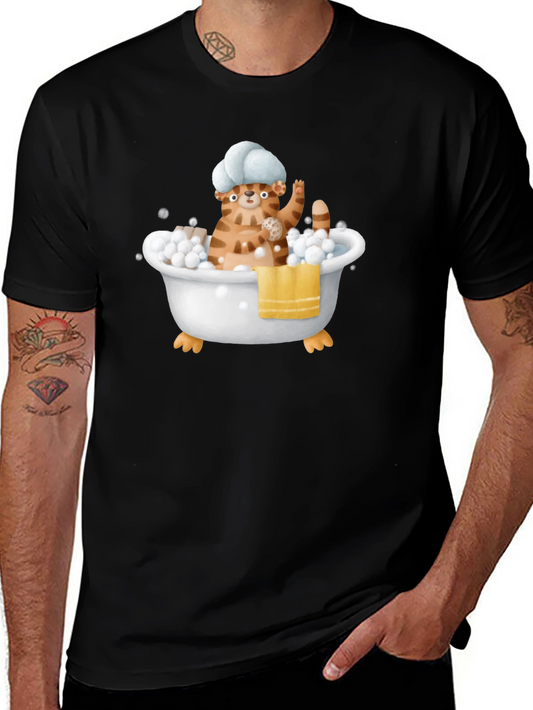 Funny Cat in Tub T-Shirt