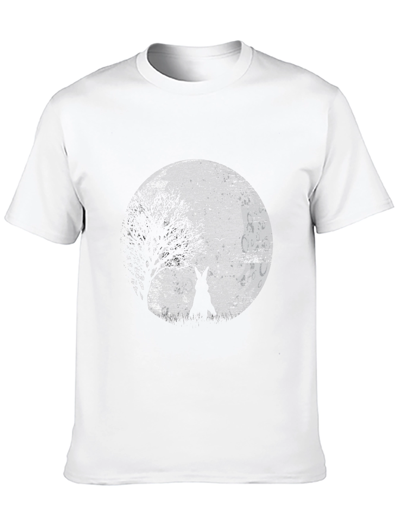 Wolf Moon Graphic Tee - Black Cotton T-Shirt
