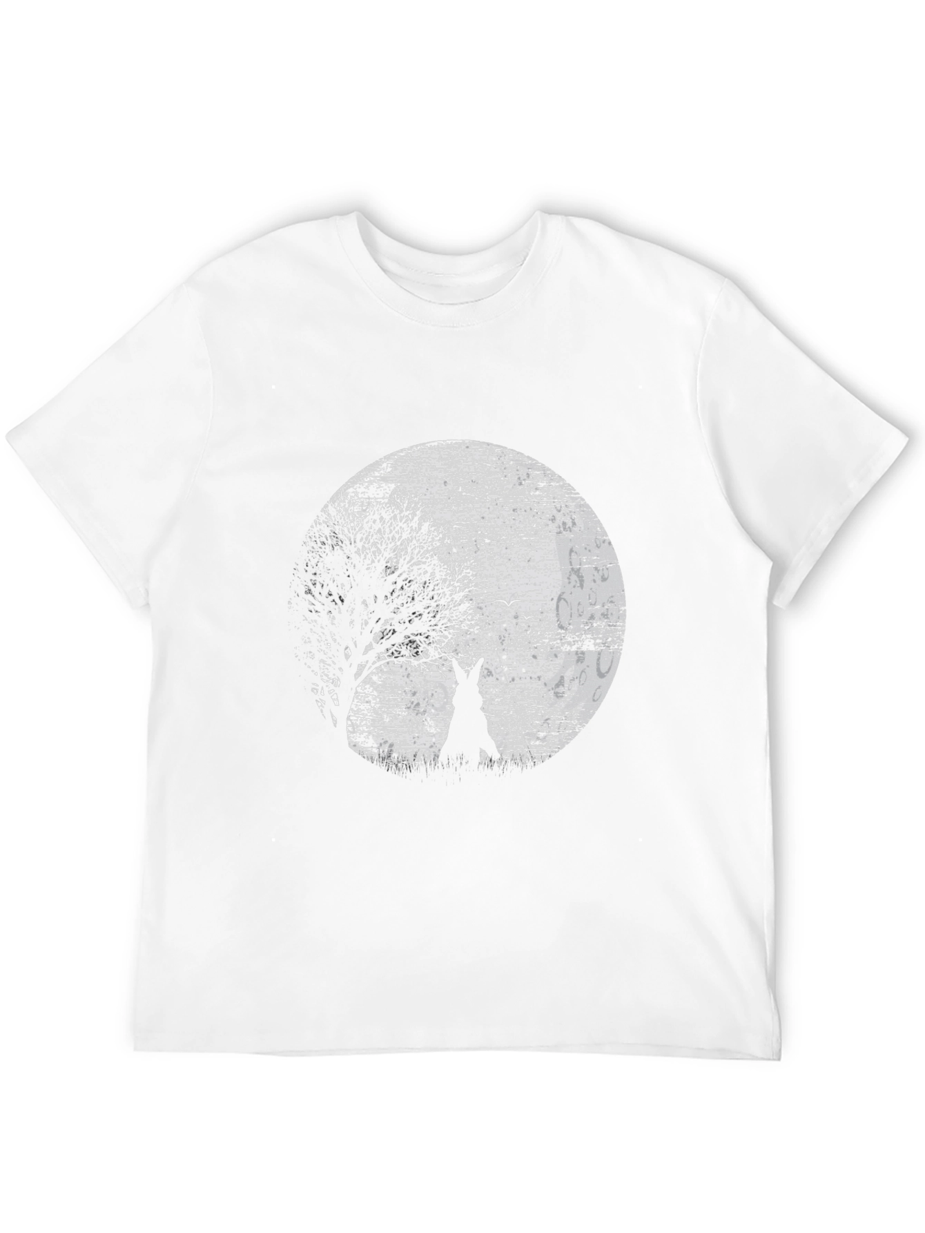 Wolf Moon Graphic Tee - Black Cotton T-Shirt