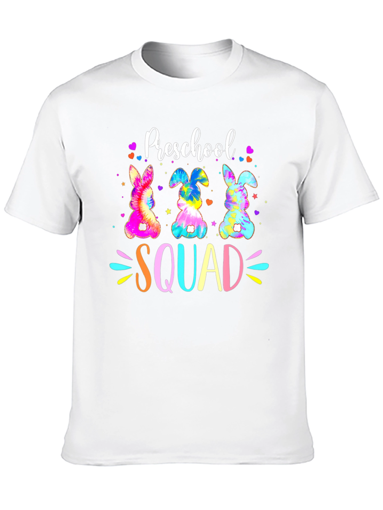 Preschool Squad Easter Bunny Tie-Dye T-Shirt