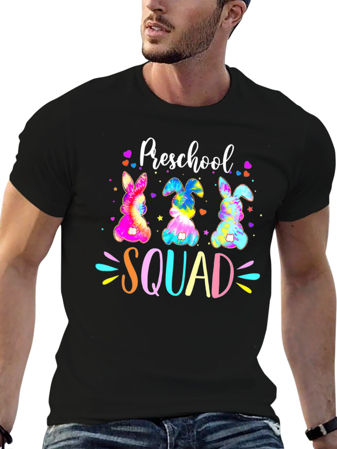 Preschool Squad Easter Bunny Tie-Dye T-Shirt