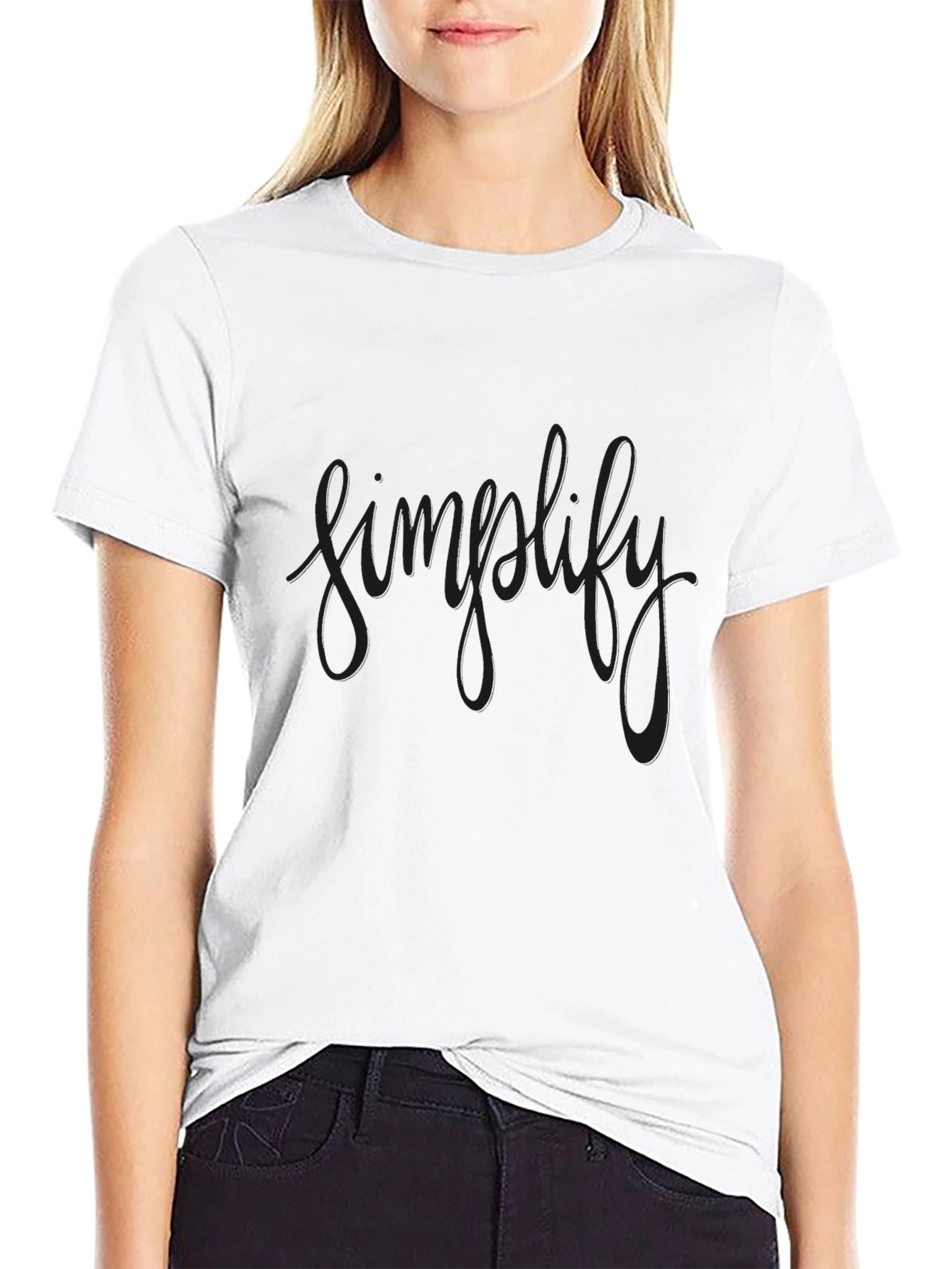 Simplify Black T-Shirt - Minimalist Design