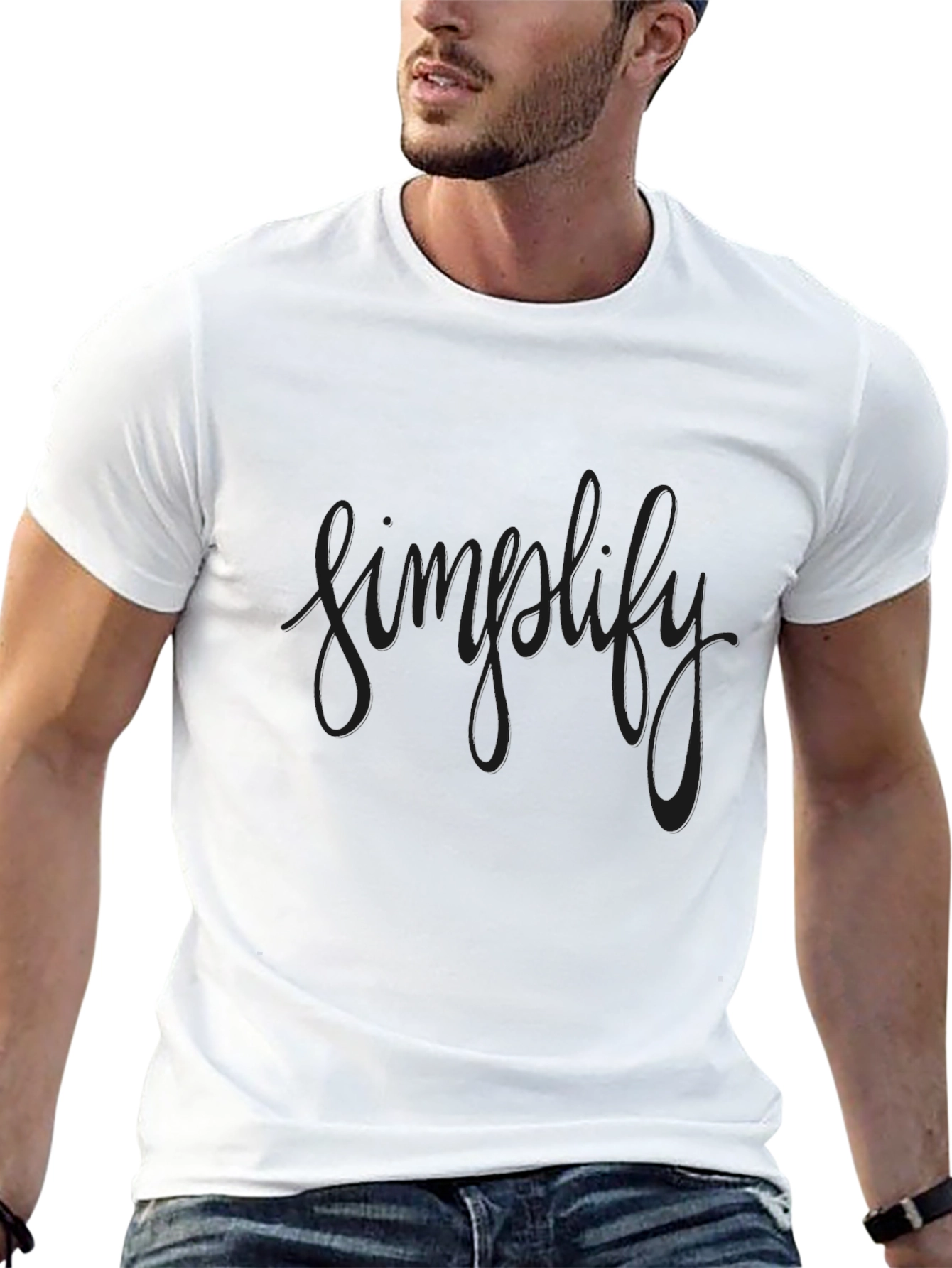 Simplify Black T-Shirt - Minimalist Design
