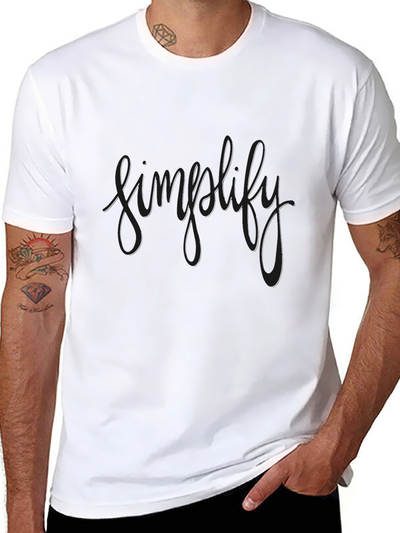 Simplify Black T-Shirt - Minimalist Design