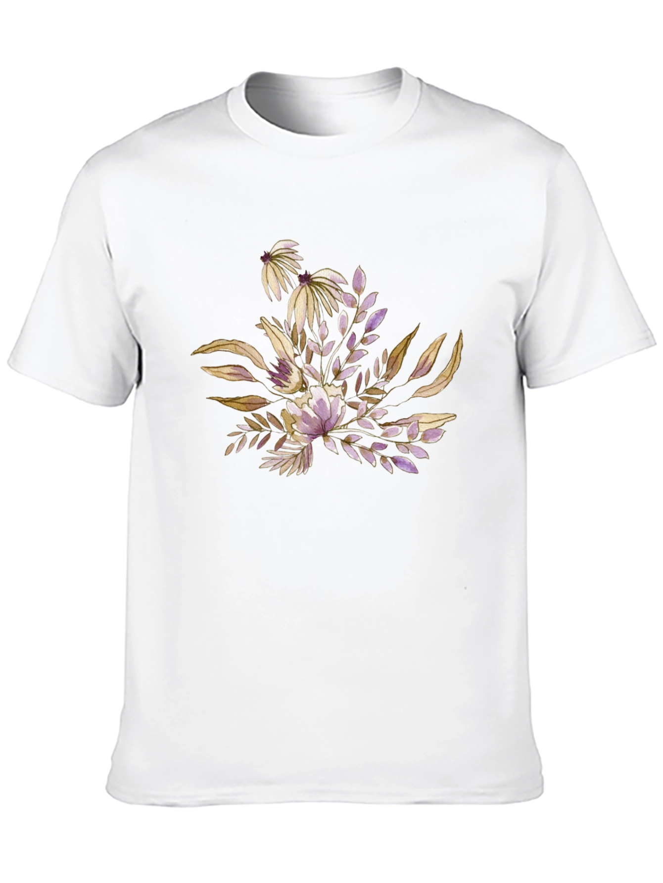 Floral Bouquet Graphic Black T-Shirt