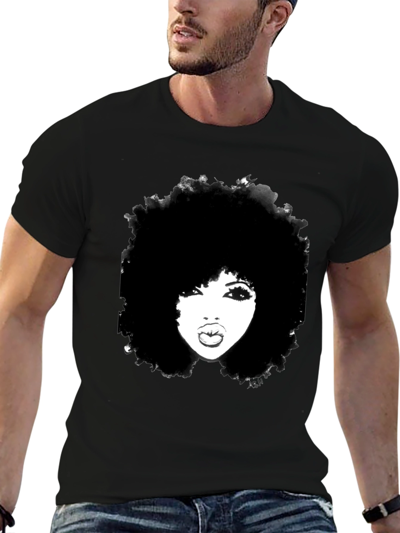 Afro Woman Graphic Tee - Bold & Stylish