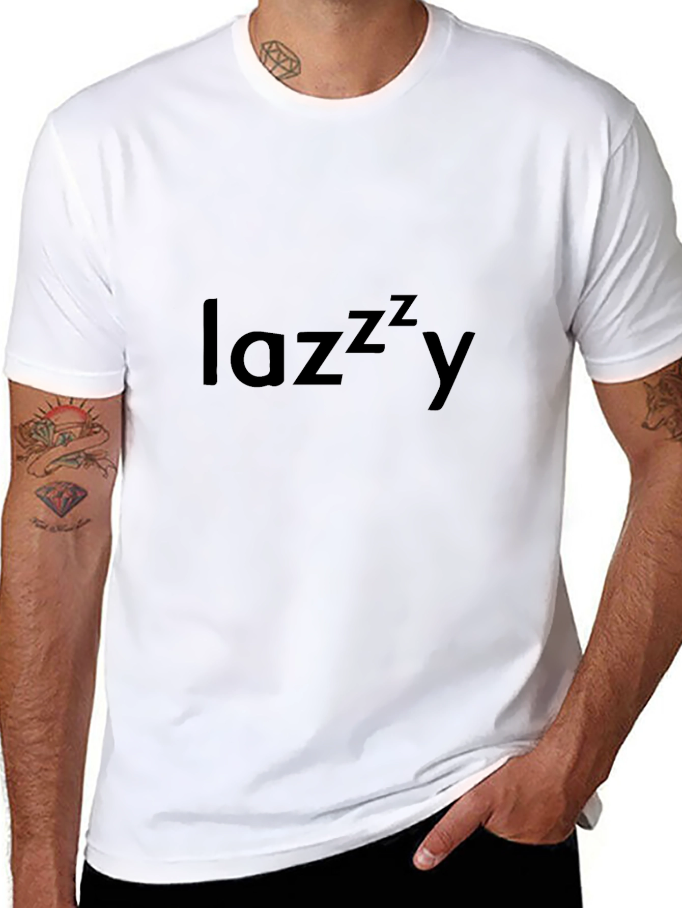 Lazy Graphic Tee - Black Unisex T-Shirt