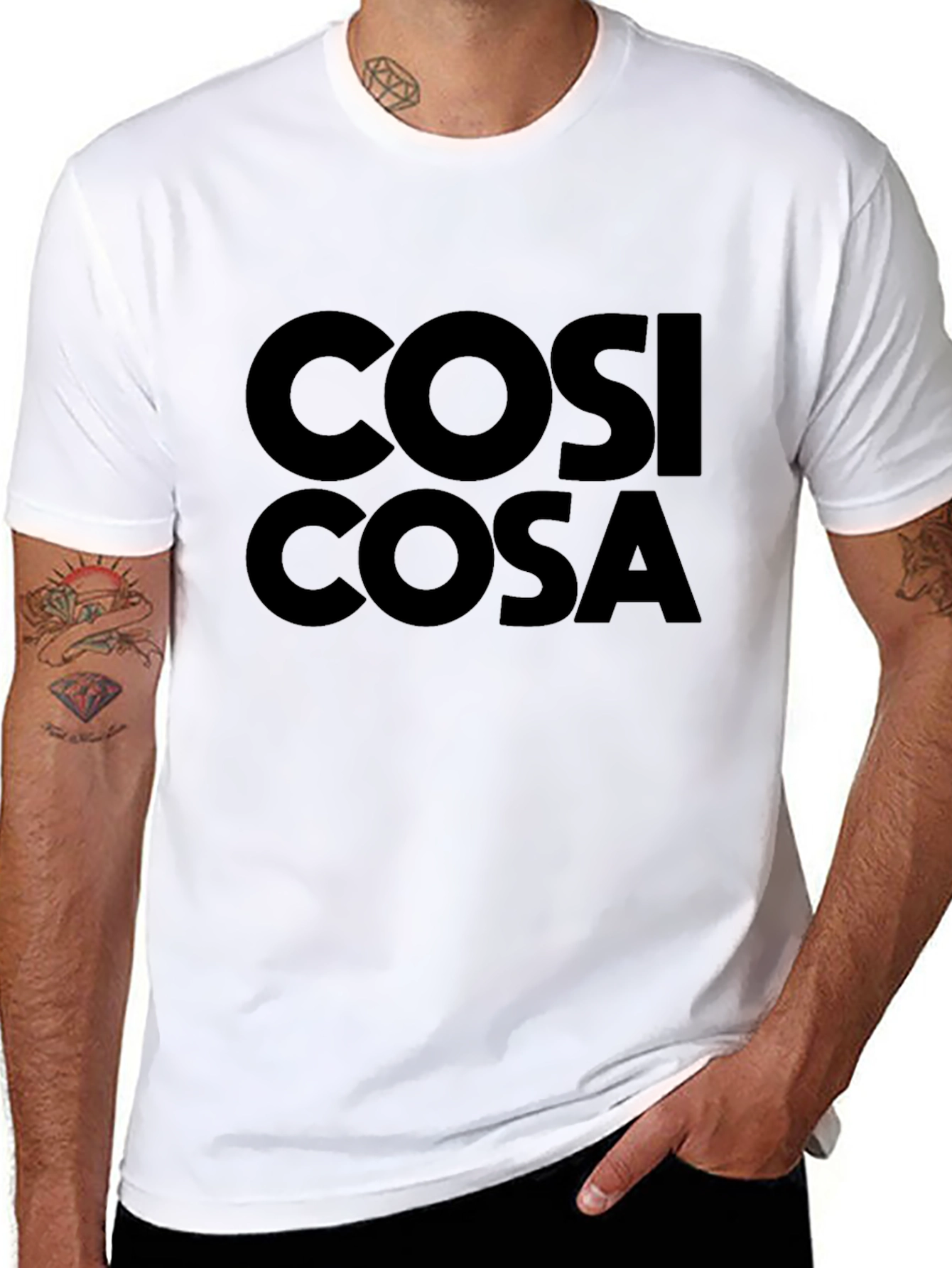 Cosi Cosa Graphic Tee - Classic Black Cotton T-Shirt