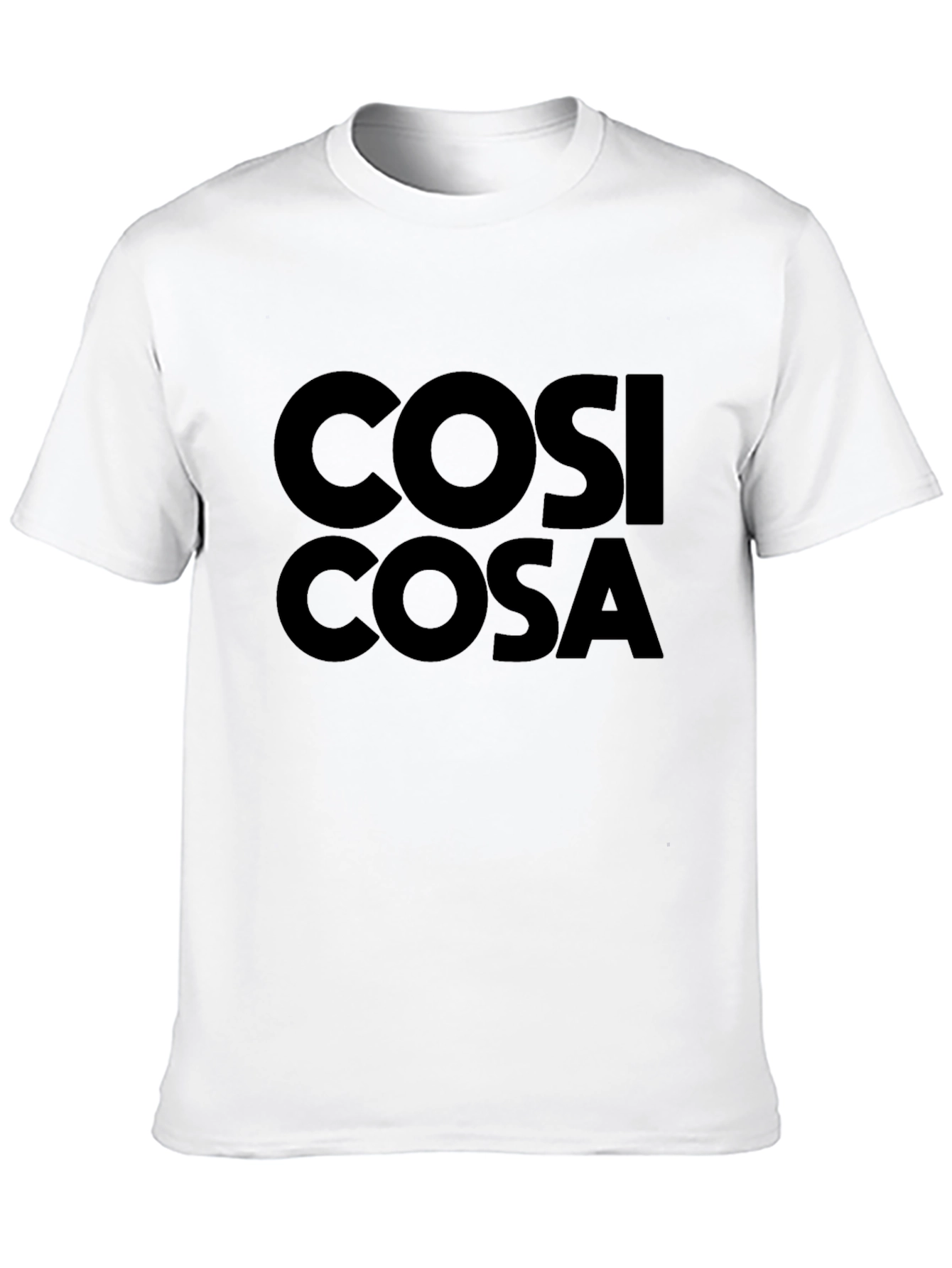 Cosi Cosa Graphic Tee - Classic Black Cotton T-Shirt