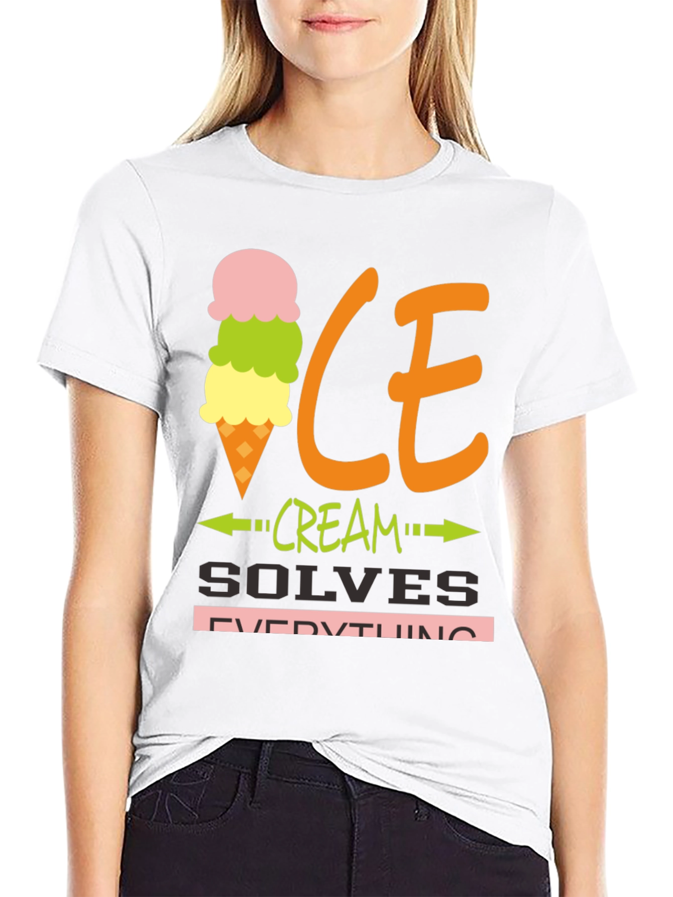 Ice Cream Solves Everything Graphic Tee