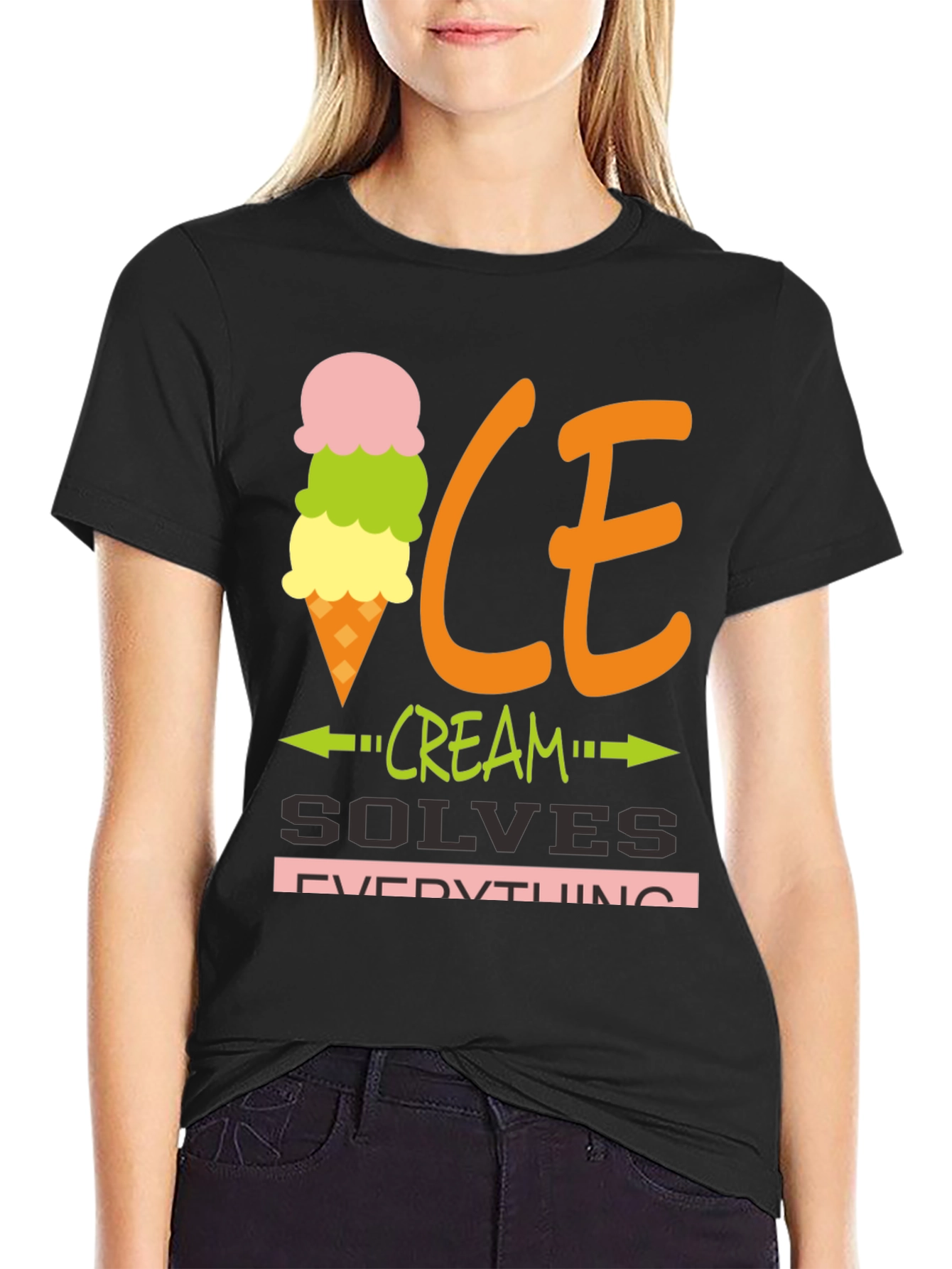 Ice Cream Solves Everything Graphic Tee
