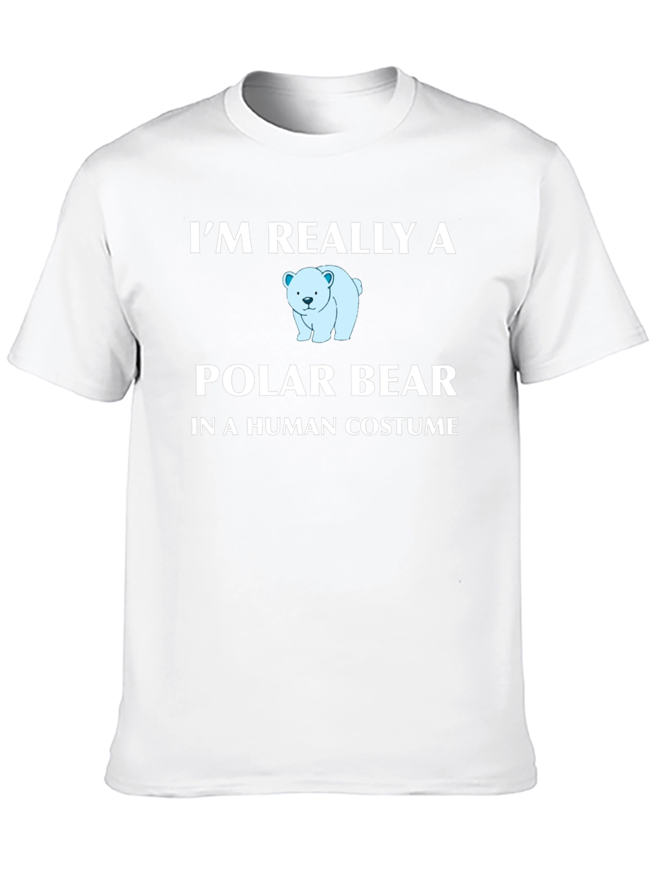 Im Really a Polar Bear Mens Black T-Shirt