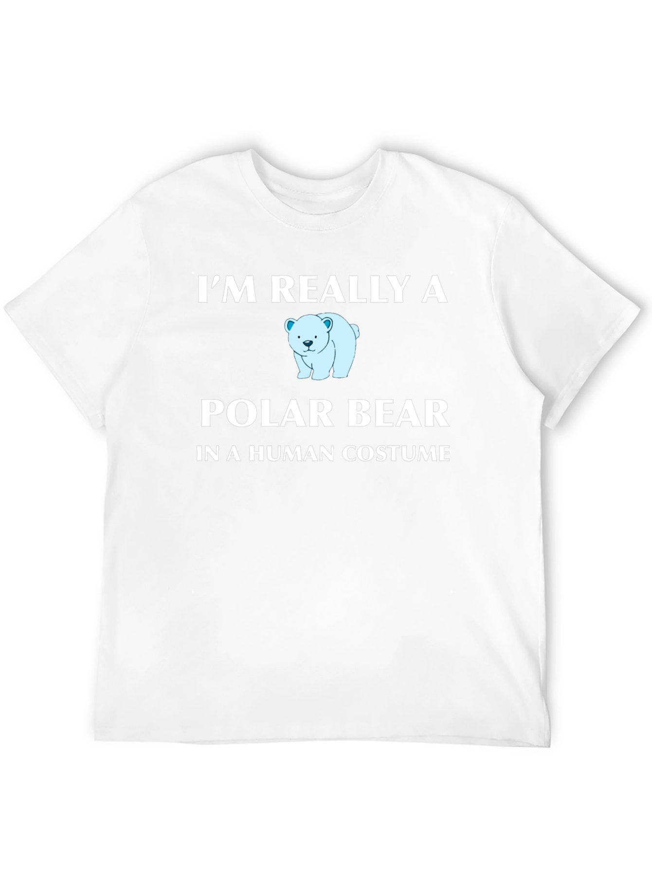 Im Really a Polar Bear Mens Black T-Shirt