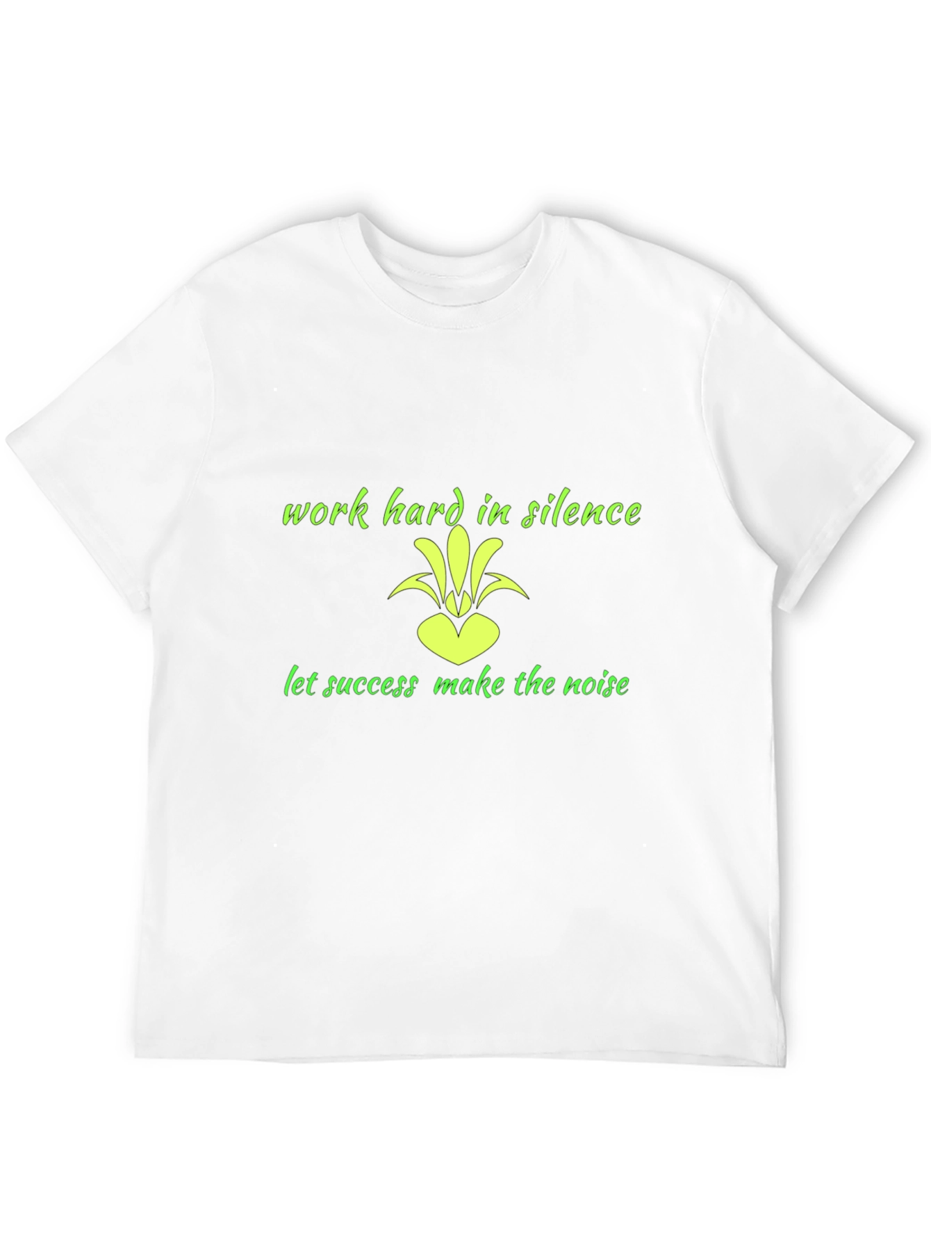 Motivational Black T-Shirt - Work Hard in Silence