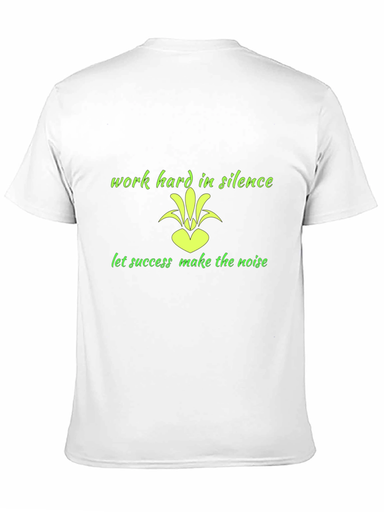 Motivational Black T-Shirt - Work Hard in Silence