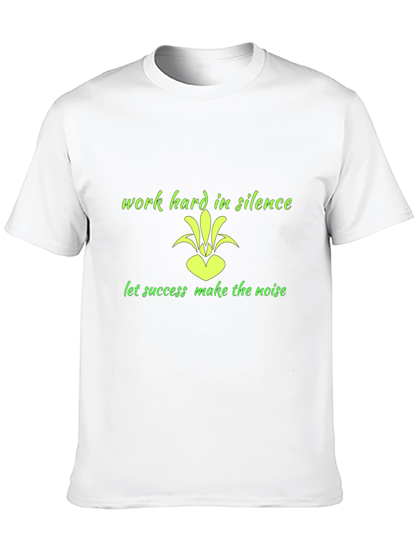 Motivational Black T-Shirt - Work Hard in Silence
