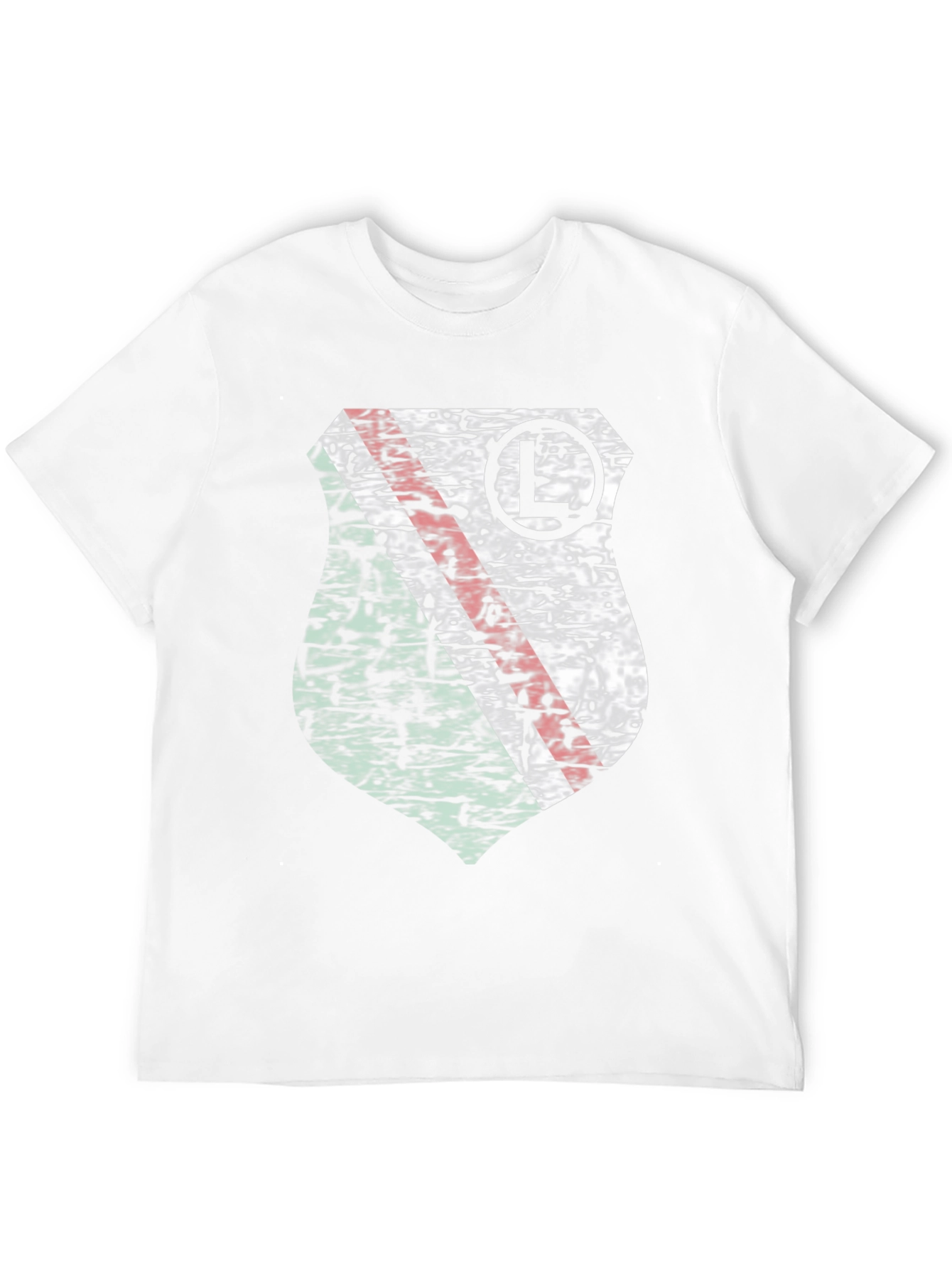 Legia Warsaw Grunge Crest Graphic T-Shirt