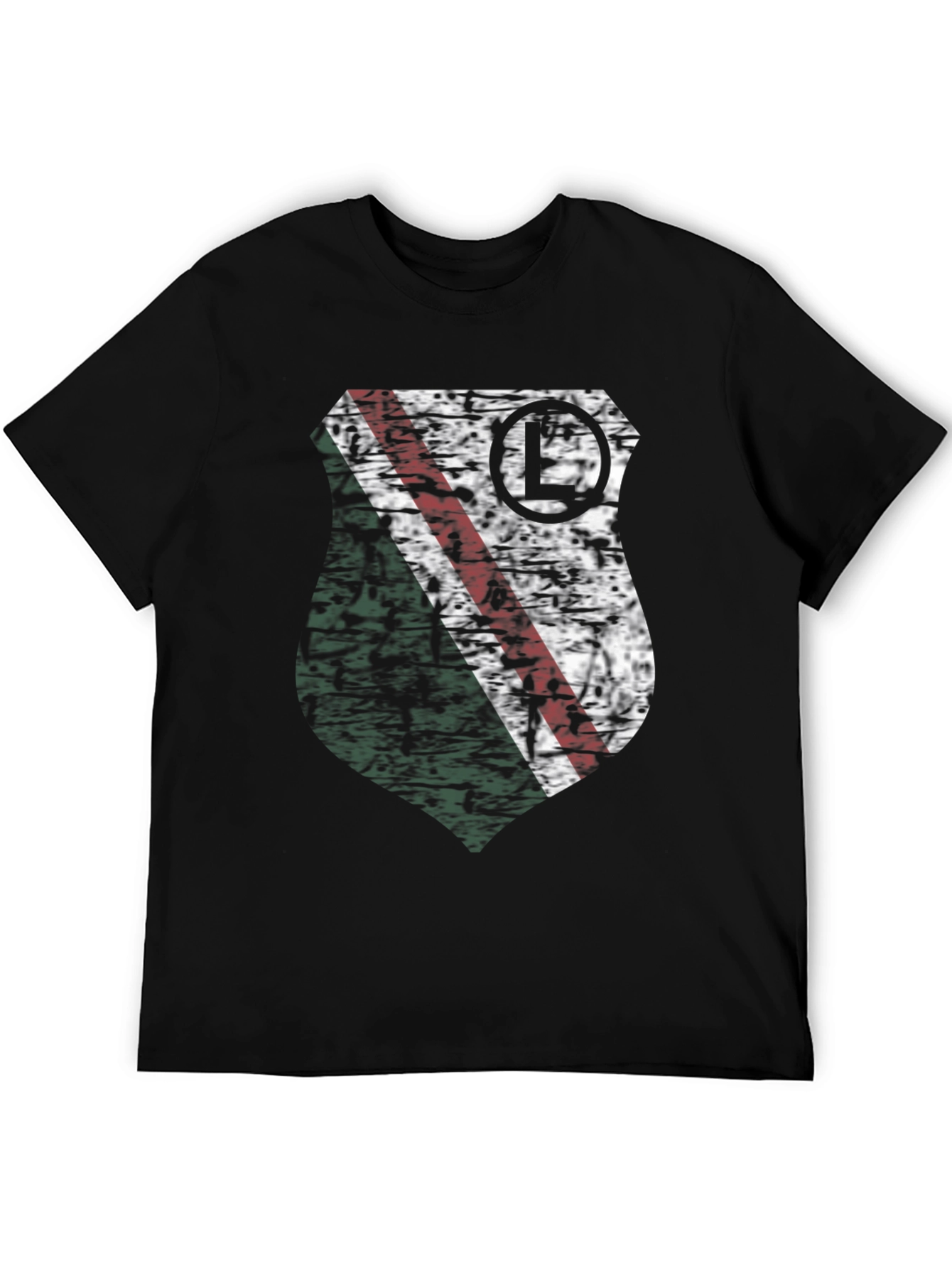 Legia Warsaw Grunge Crest Graphic T-Shirt
