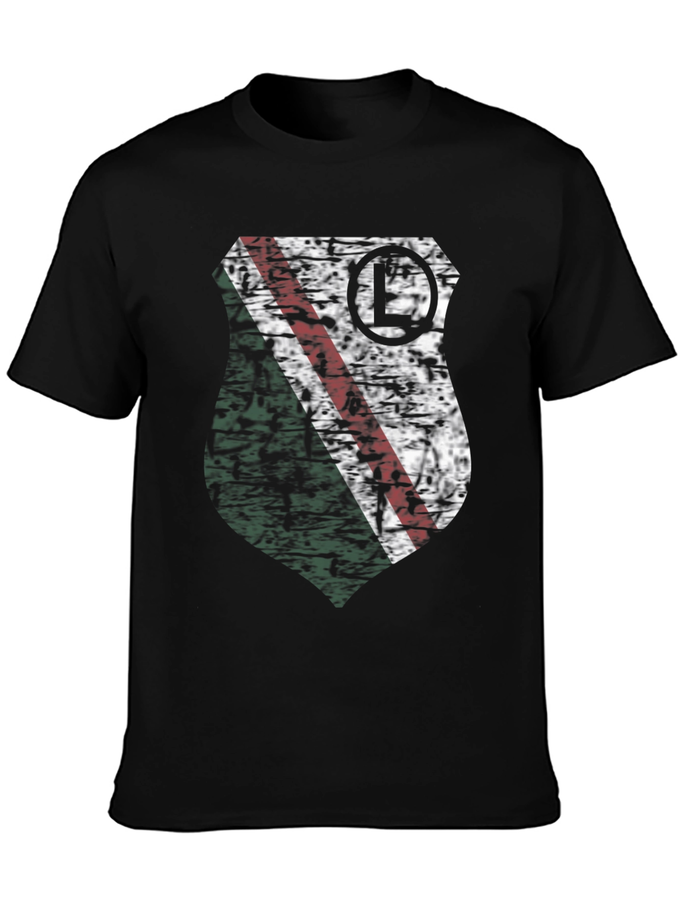 Legia Warsaw Grunge Crest Graphic T-Shirt