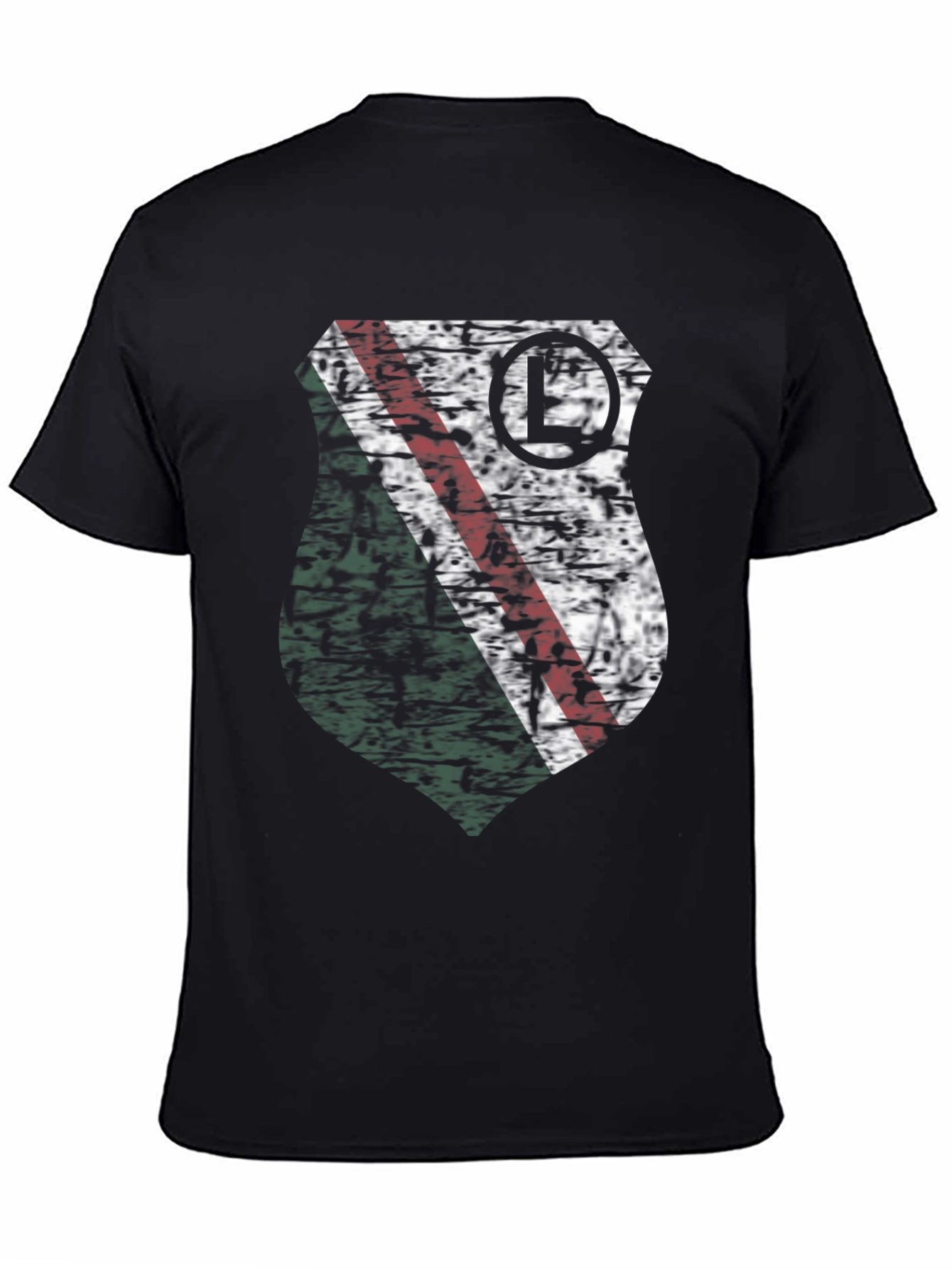 Legia Warsaw Grunge Crest Graphic T-Shirt