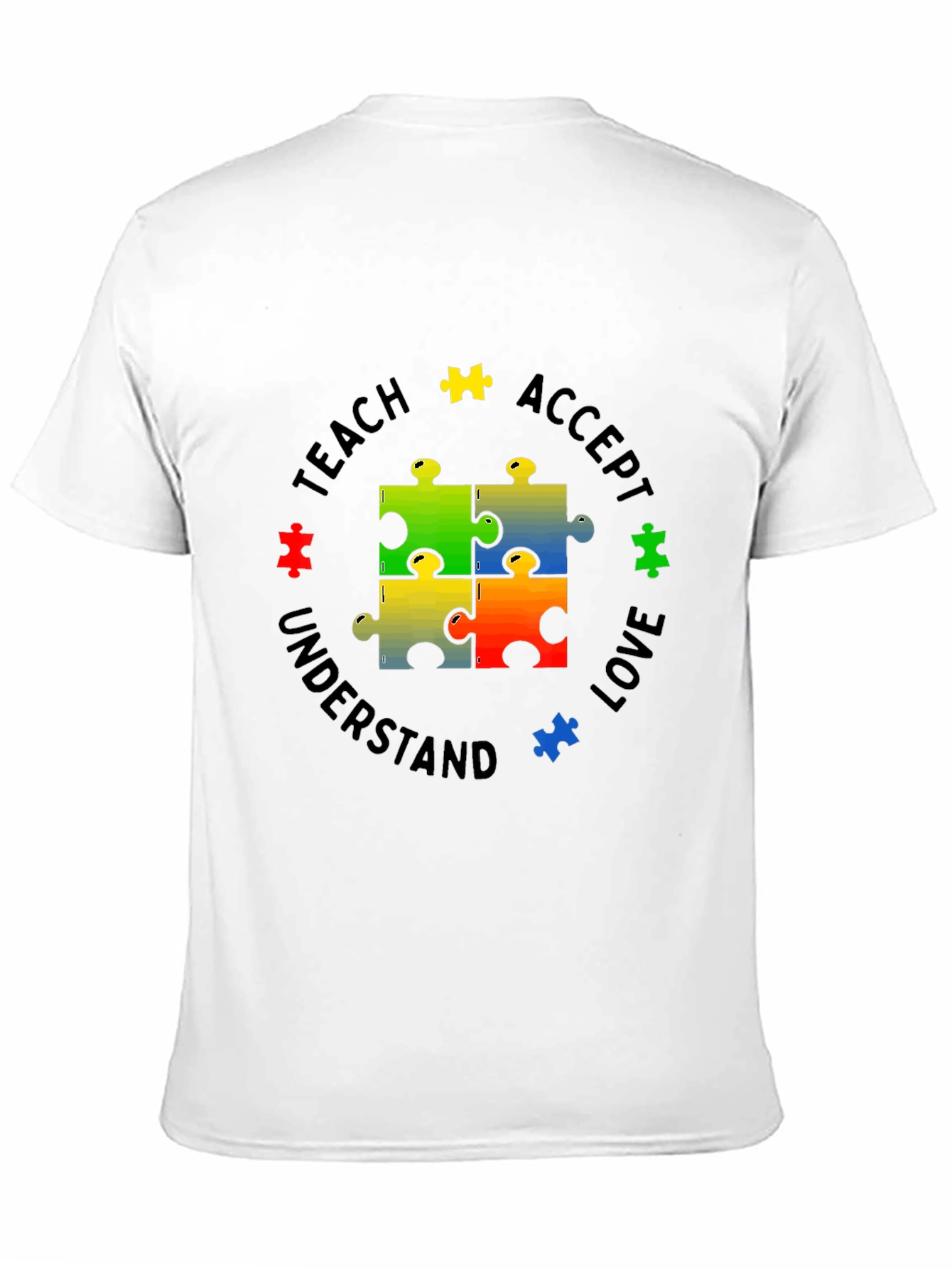 Autism Awareness Puzzle Piece Graphic T-Shirt
