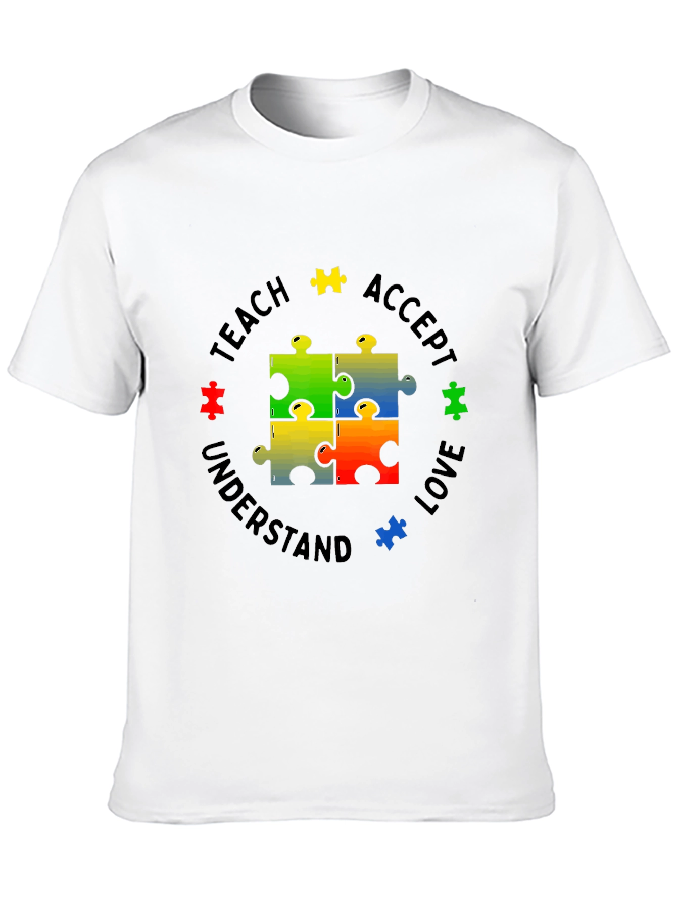 Autism Awareness Puzzle Piece Graphic T-Shirt