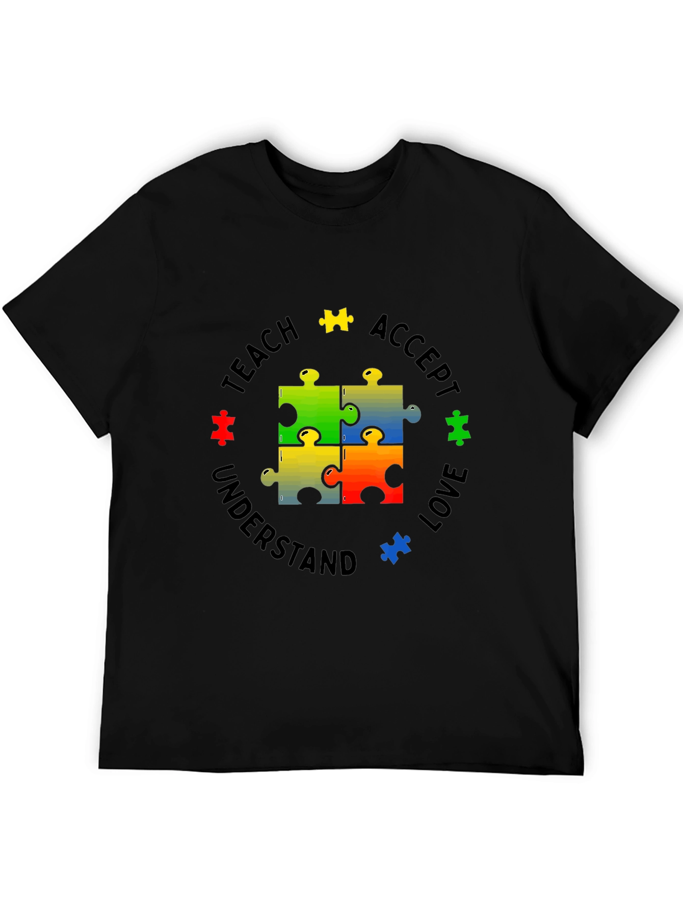Autism Awareness Puzzle Piece Graphic T-Shirt