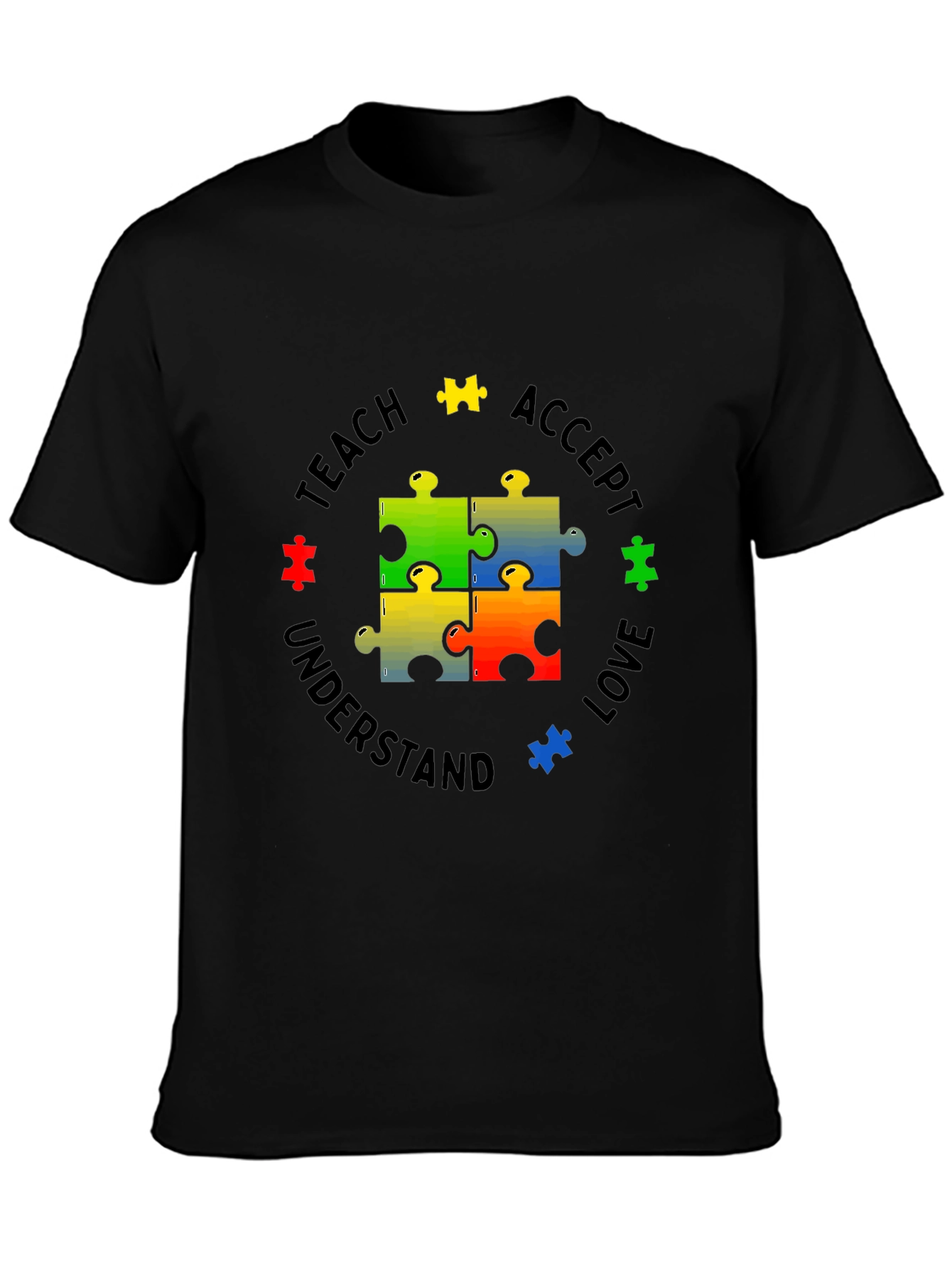Autism Awareness Puzzle Piece Graphic T-Shirt