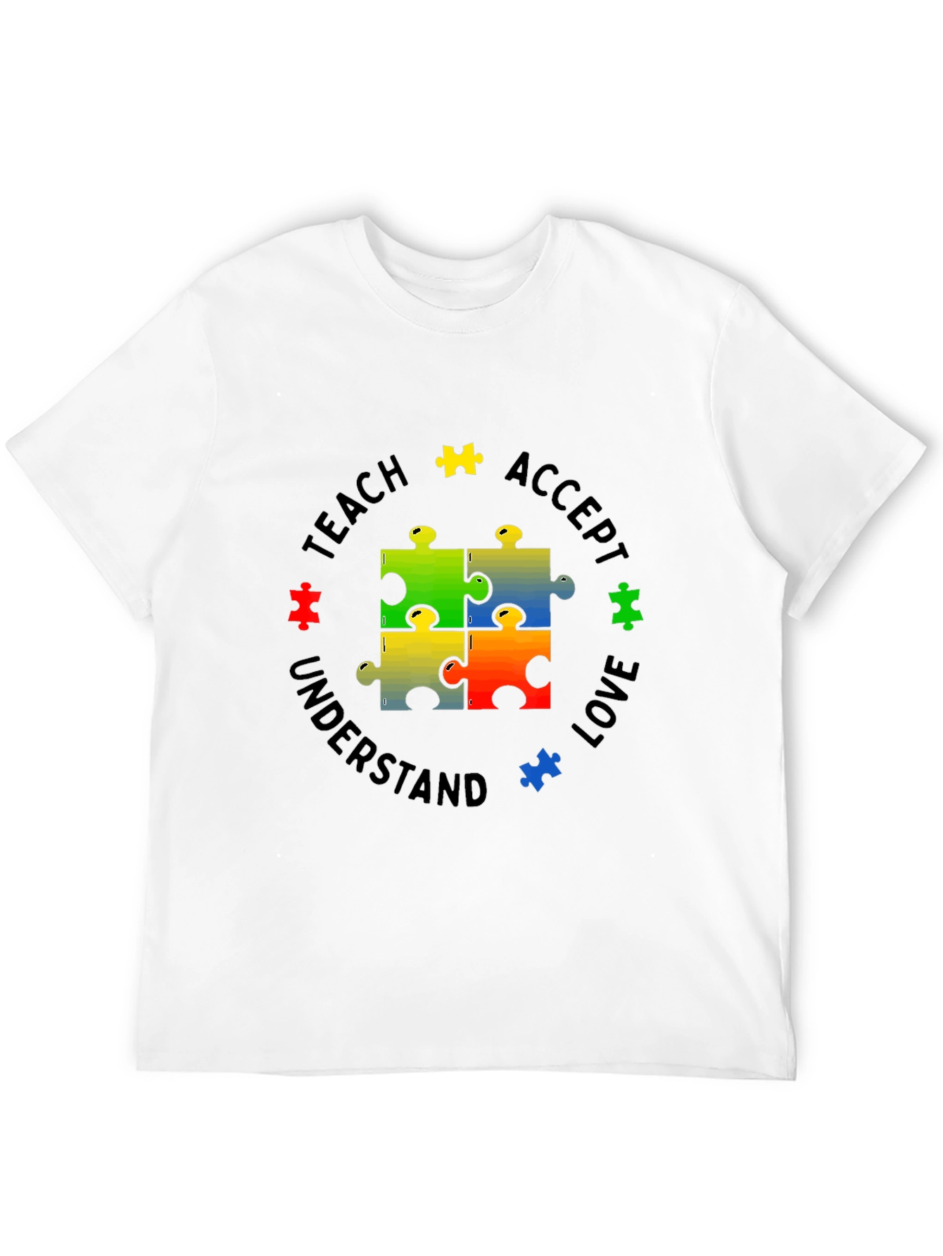 Autism Awareness Puzzle Piece Graphic T-Shirt