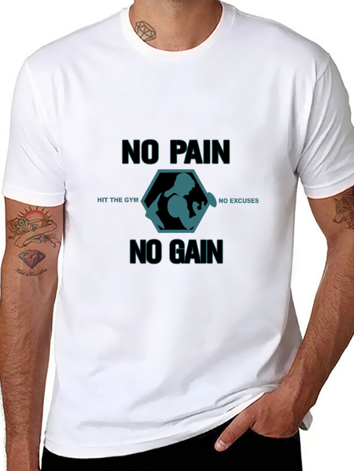 No Pain No Gain Gym T-Shirt - Black