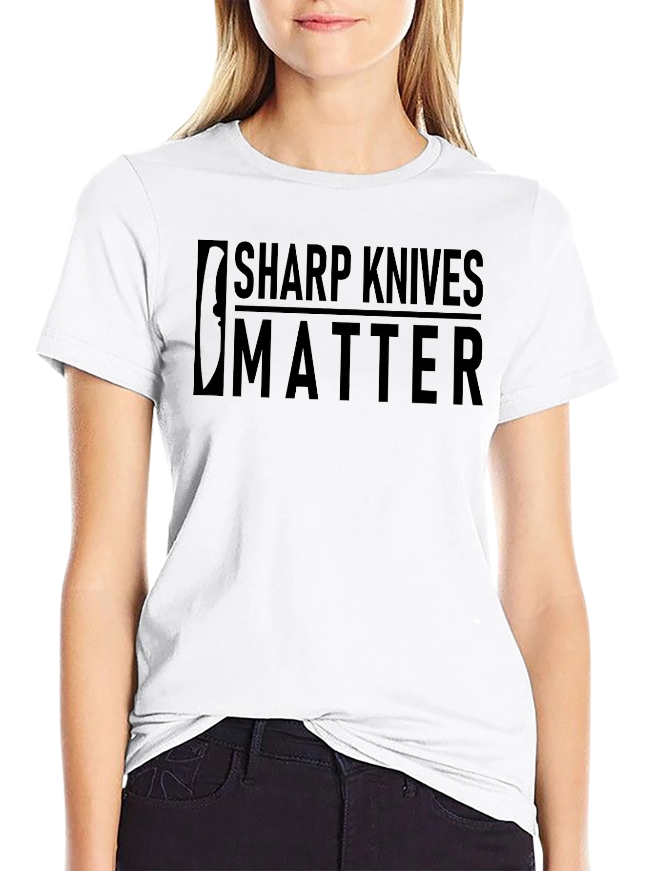 Sharp Knives Matter Graphic Tee - Black