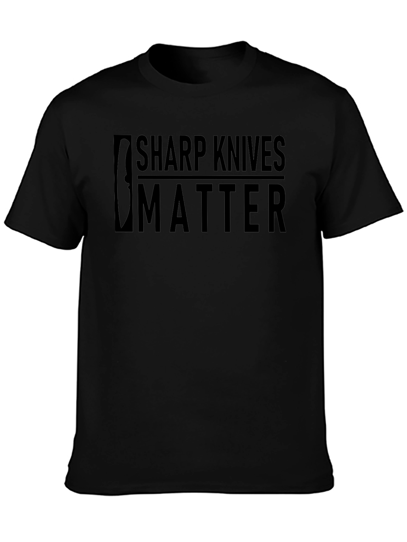 Sharp Knives Matter Graphic Tee - Black