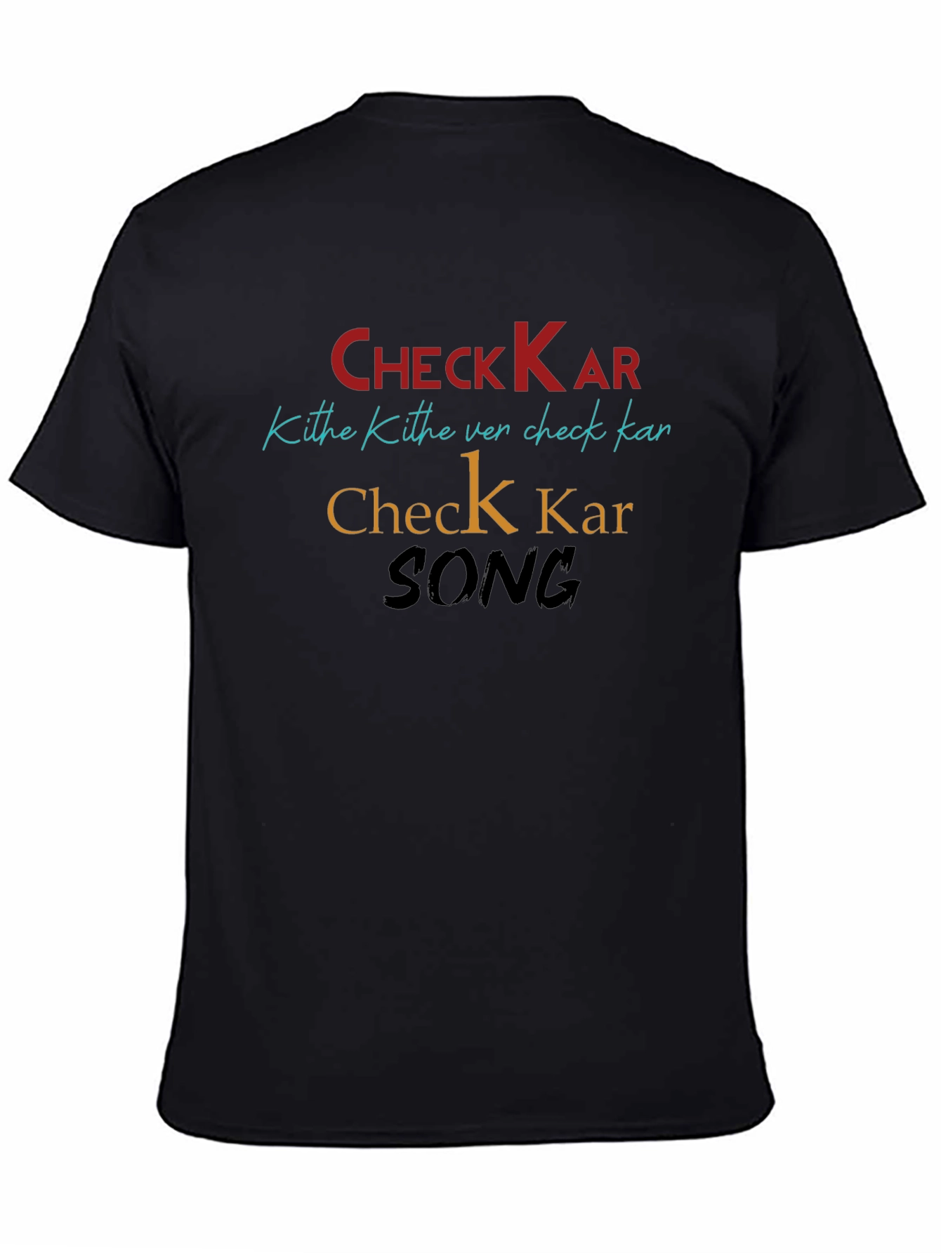 Check Kar Song Black Graphic Tee