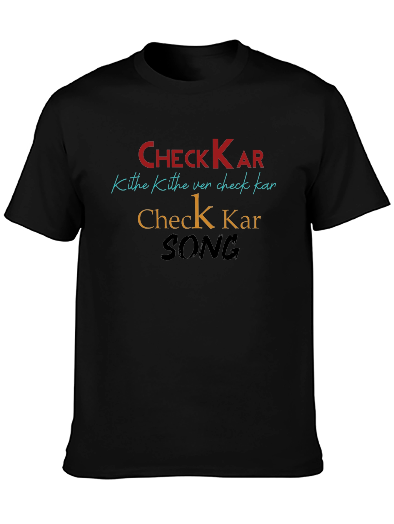 Check Kar Song Black Graphic Tee