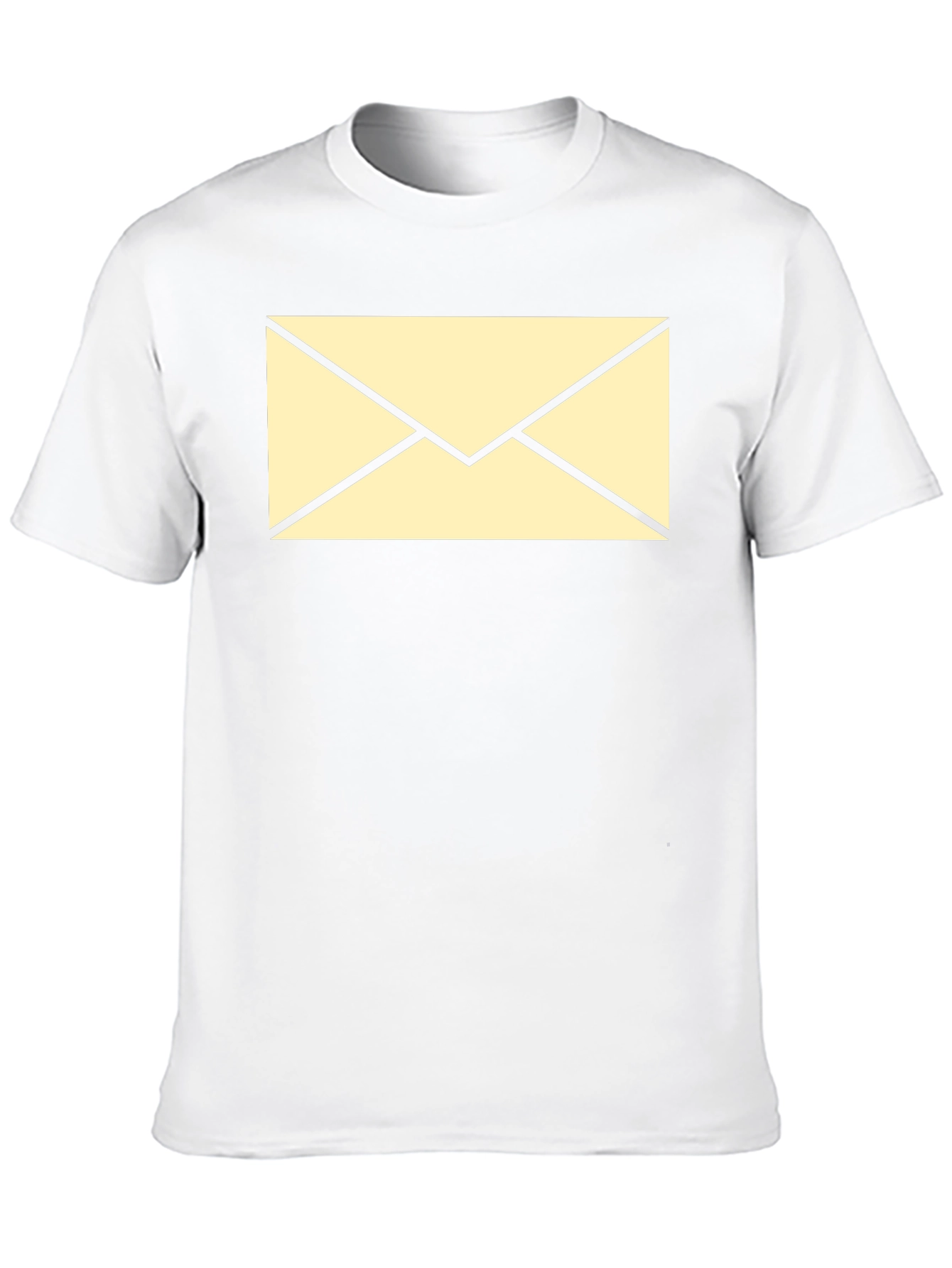 Black T-Shirt with Envelope Graphic