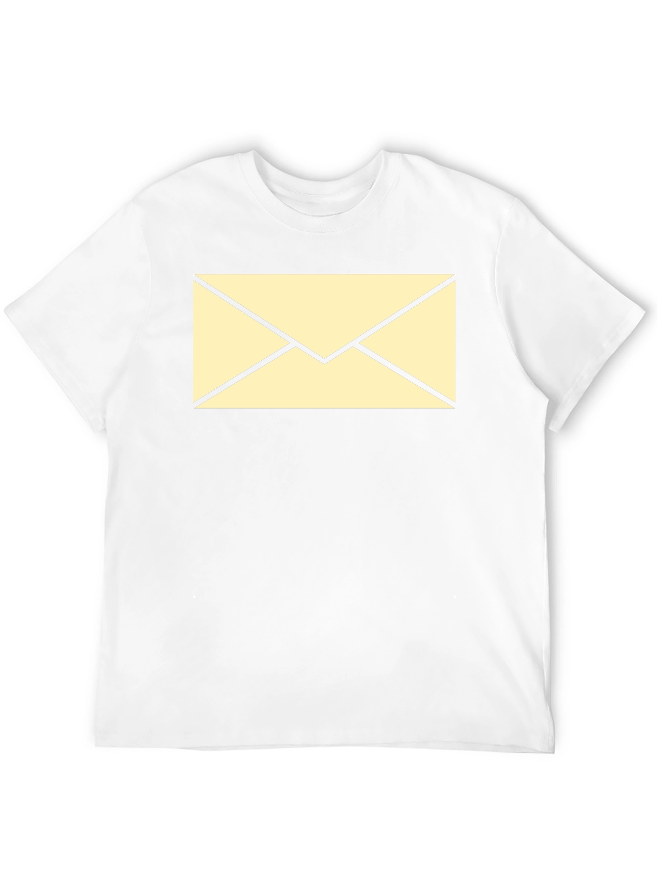 Black T-Shirt with Envelope Graphic