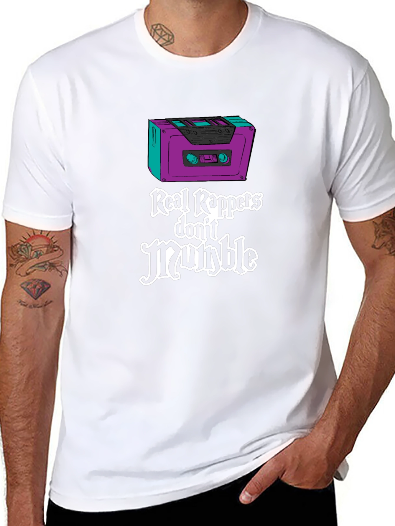Real Rappers T-Shirt: Cassette Tape Style
