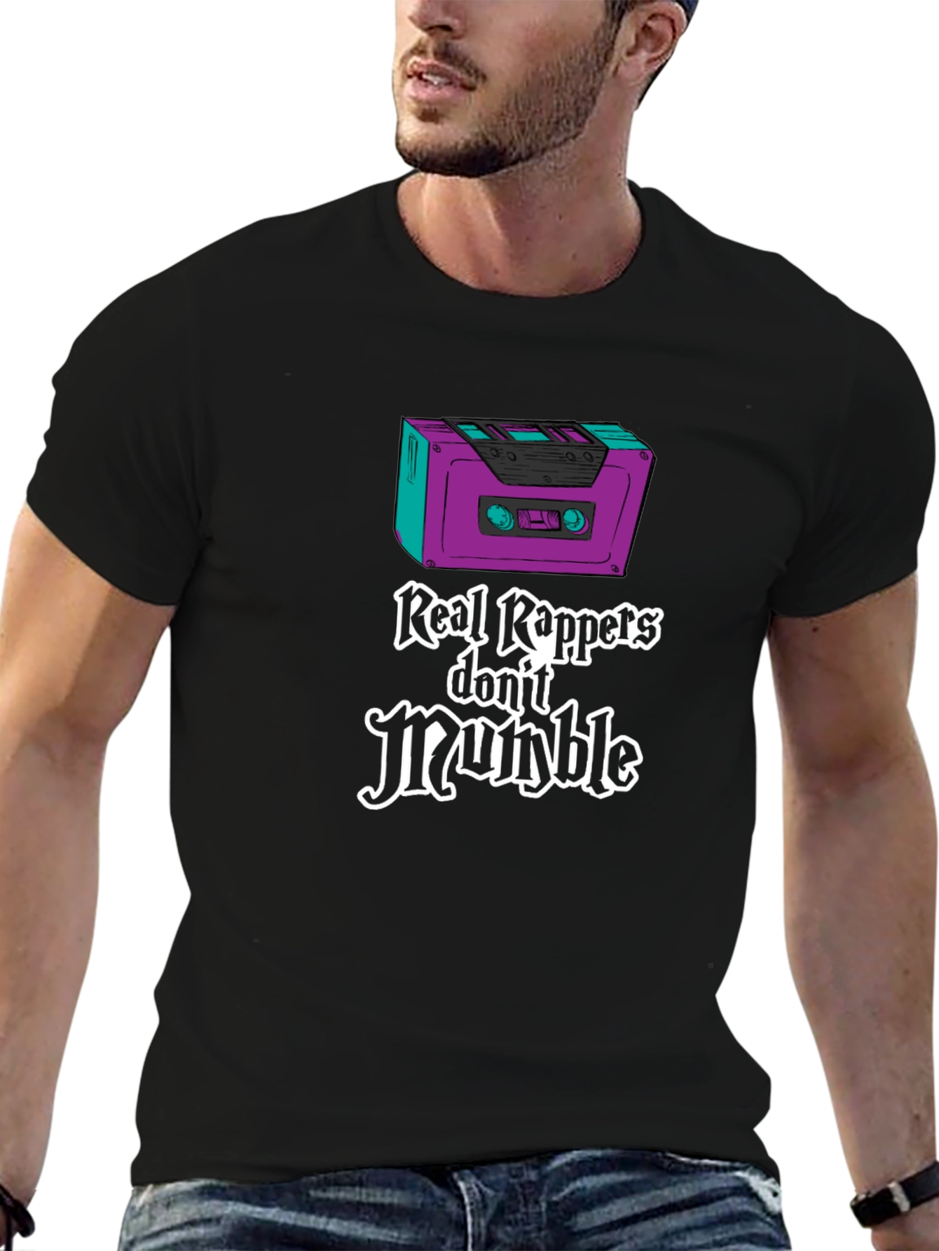 Real Rappers T-Shirt: Cassette Tape Style