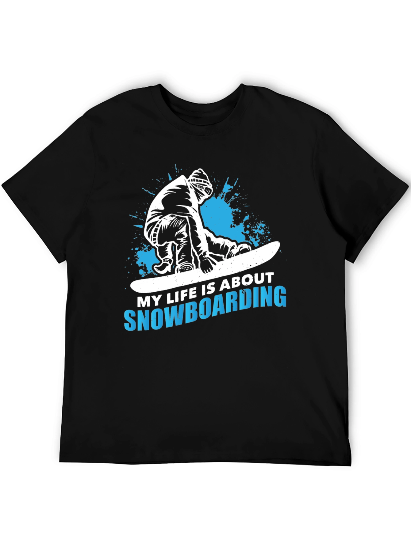 Snowboarding Life Tee - Black Graphic T-Shirt
