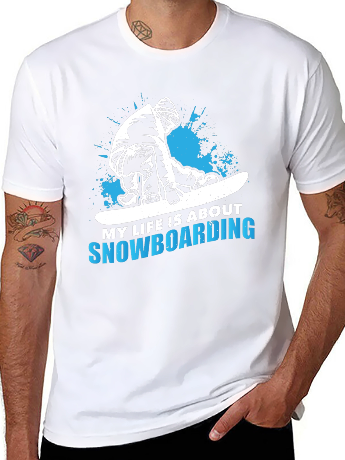 Snowboarding Life Tee - Black Graphic T-Shirt
