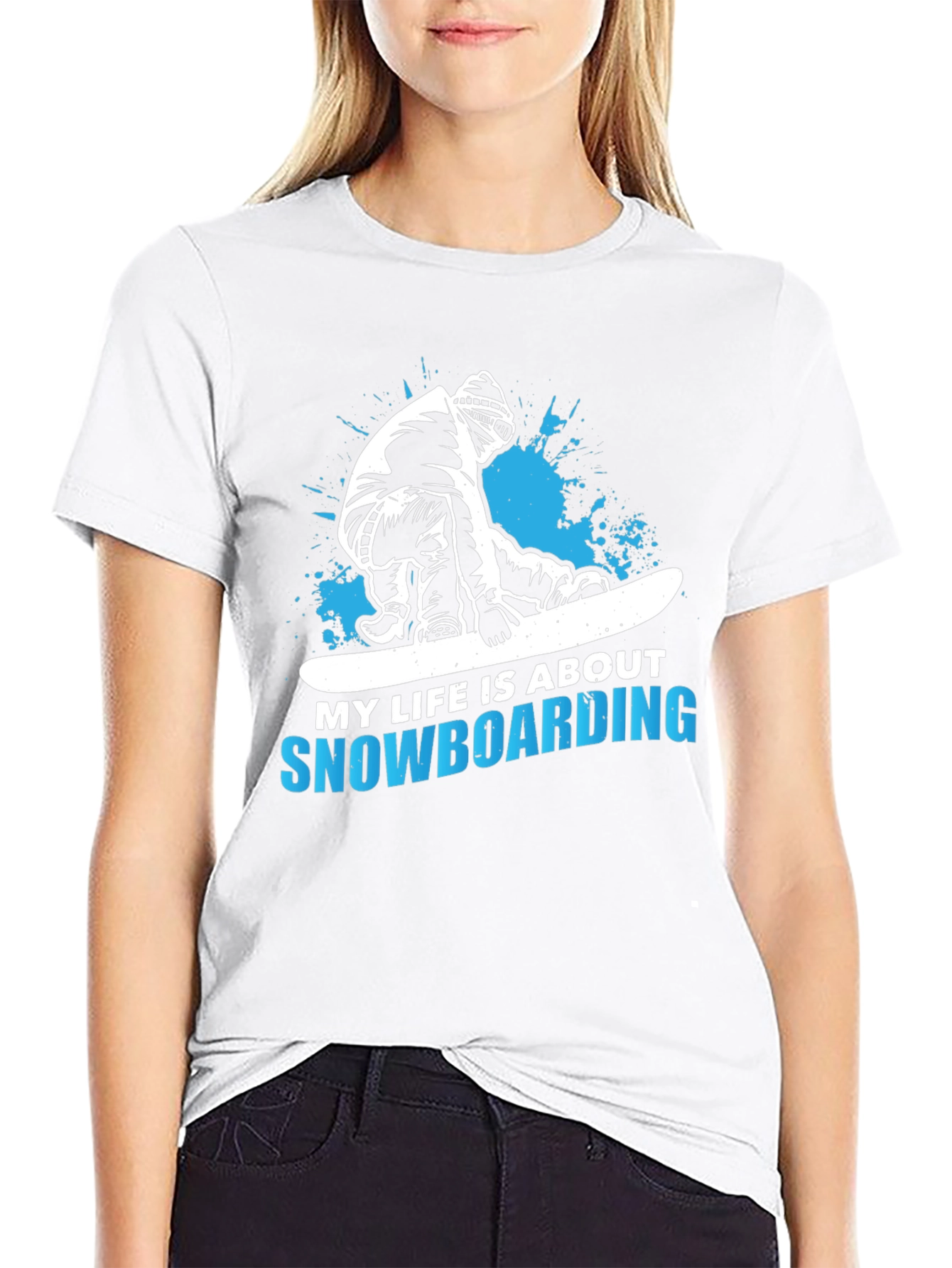 Snowboarding Life Tee - Black Graphic T-Shirt