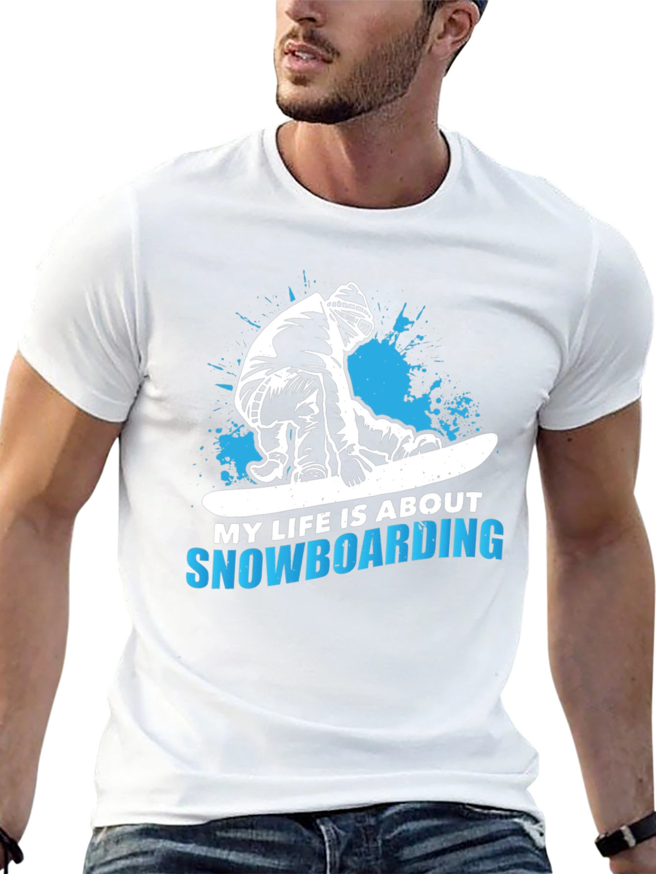 Snowboarding Life Tee - Black Graphic T-Shirt