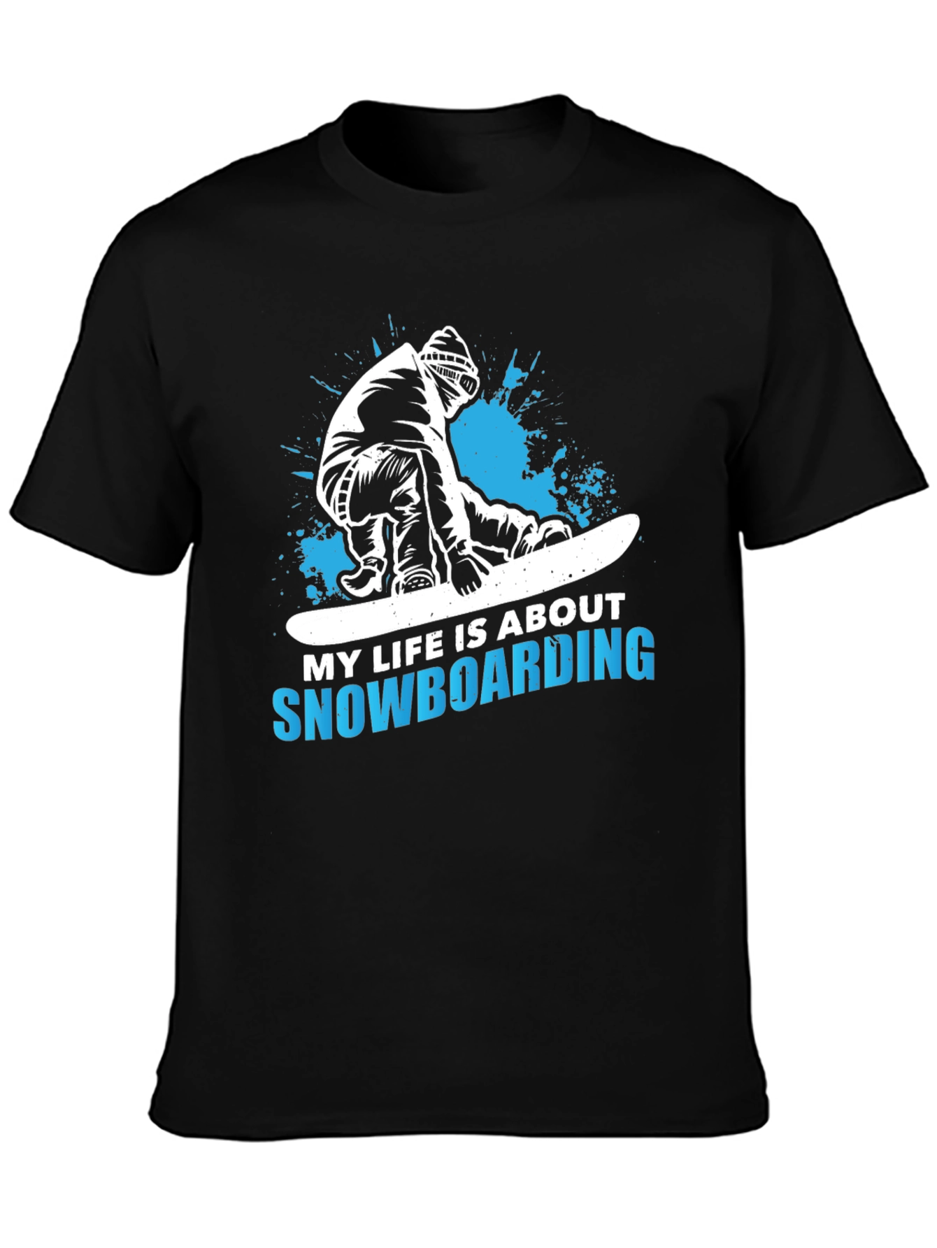 Snowboarding Life Tee - Black Graphic T-Shirt