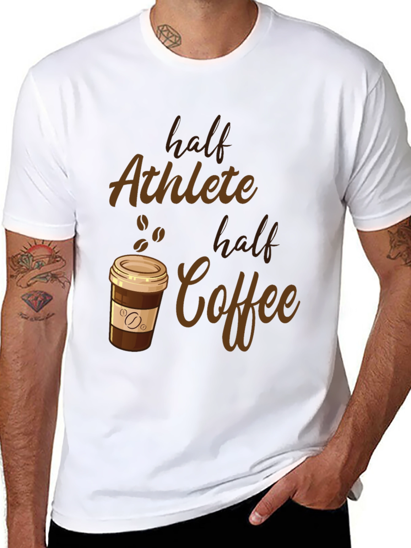 Half Athlete Half Coffee Graphic Tee