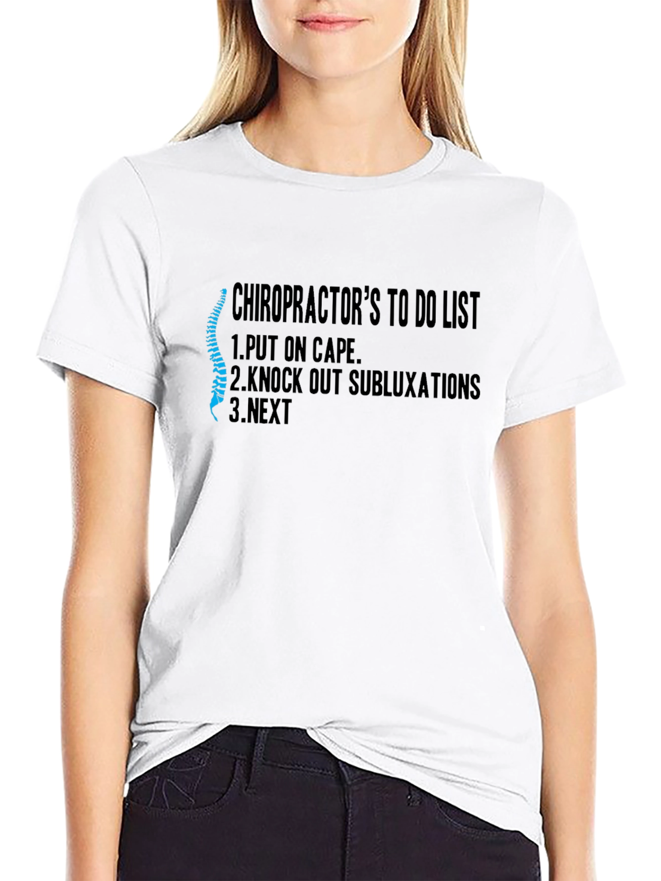 Chiropractor To-Do List Graphic T-Shirt