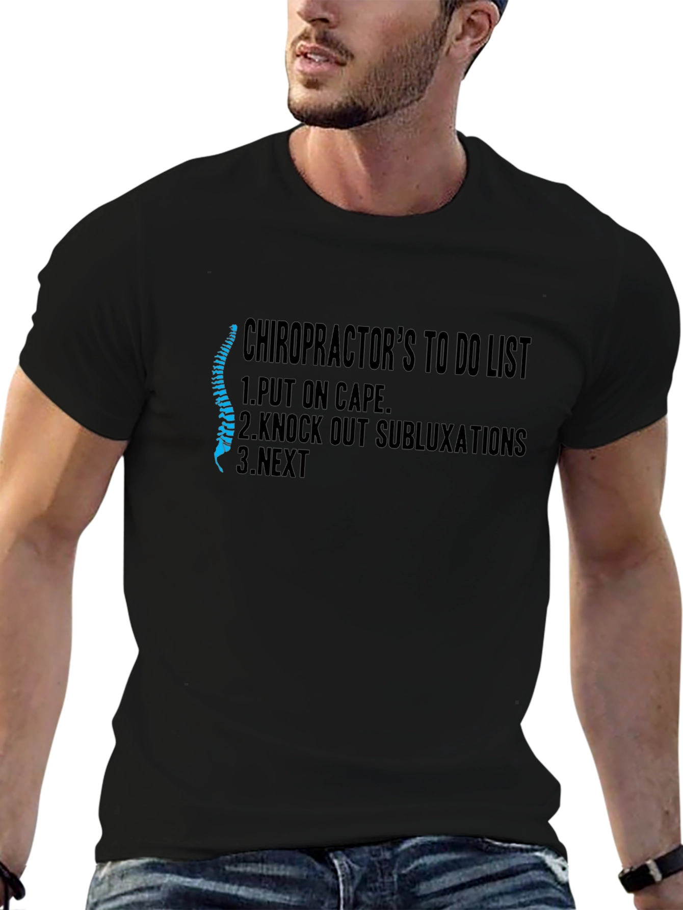 Chiropractor To-Do List Graphic T-Shirt