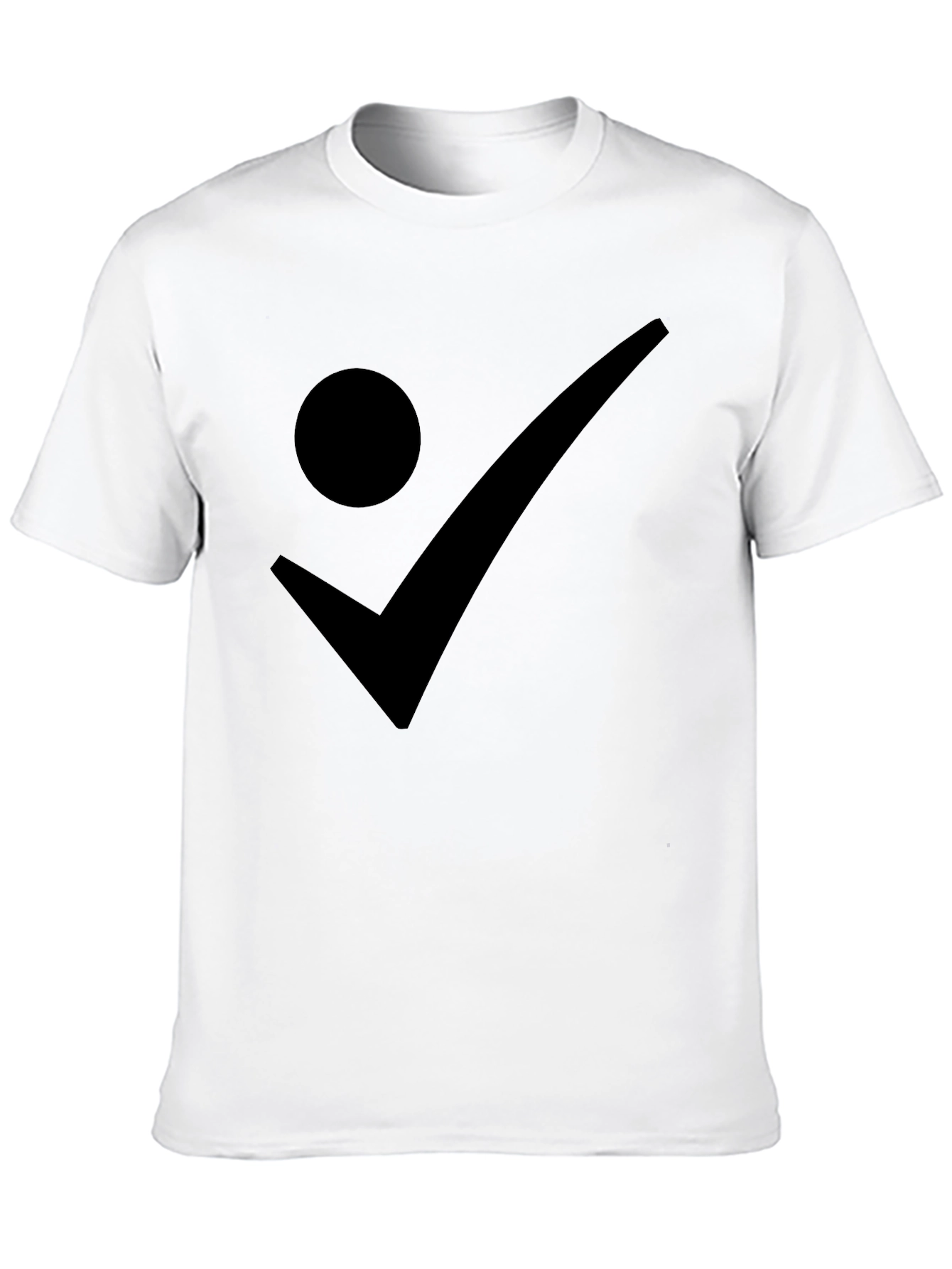 Modern Checkmark Dot Black Graphic Tee