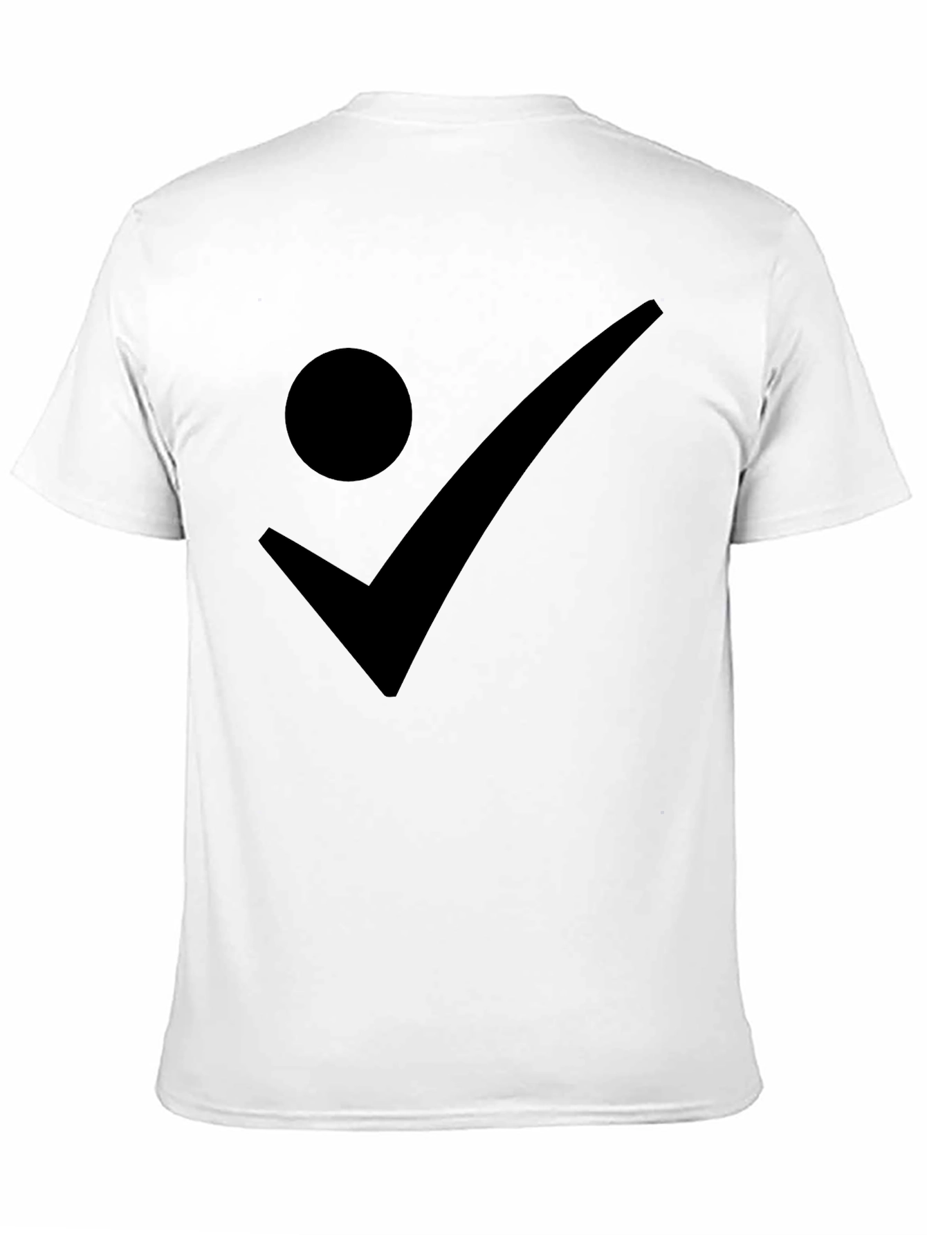Modern Checkmark Dot Black Graphic Tee