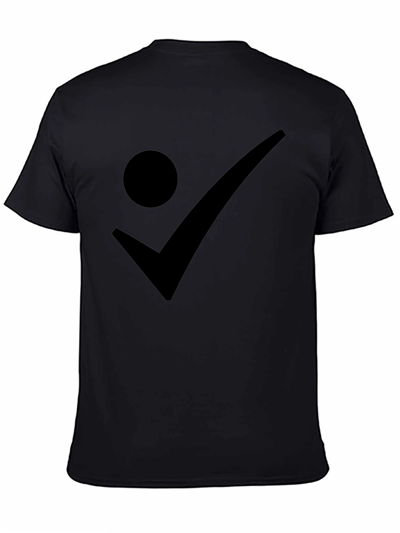 Modern Checkmark Dot Black Graphic Tee