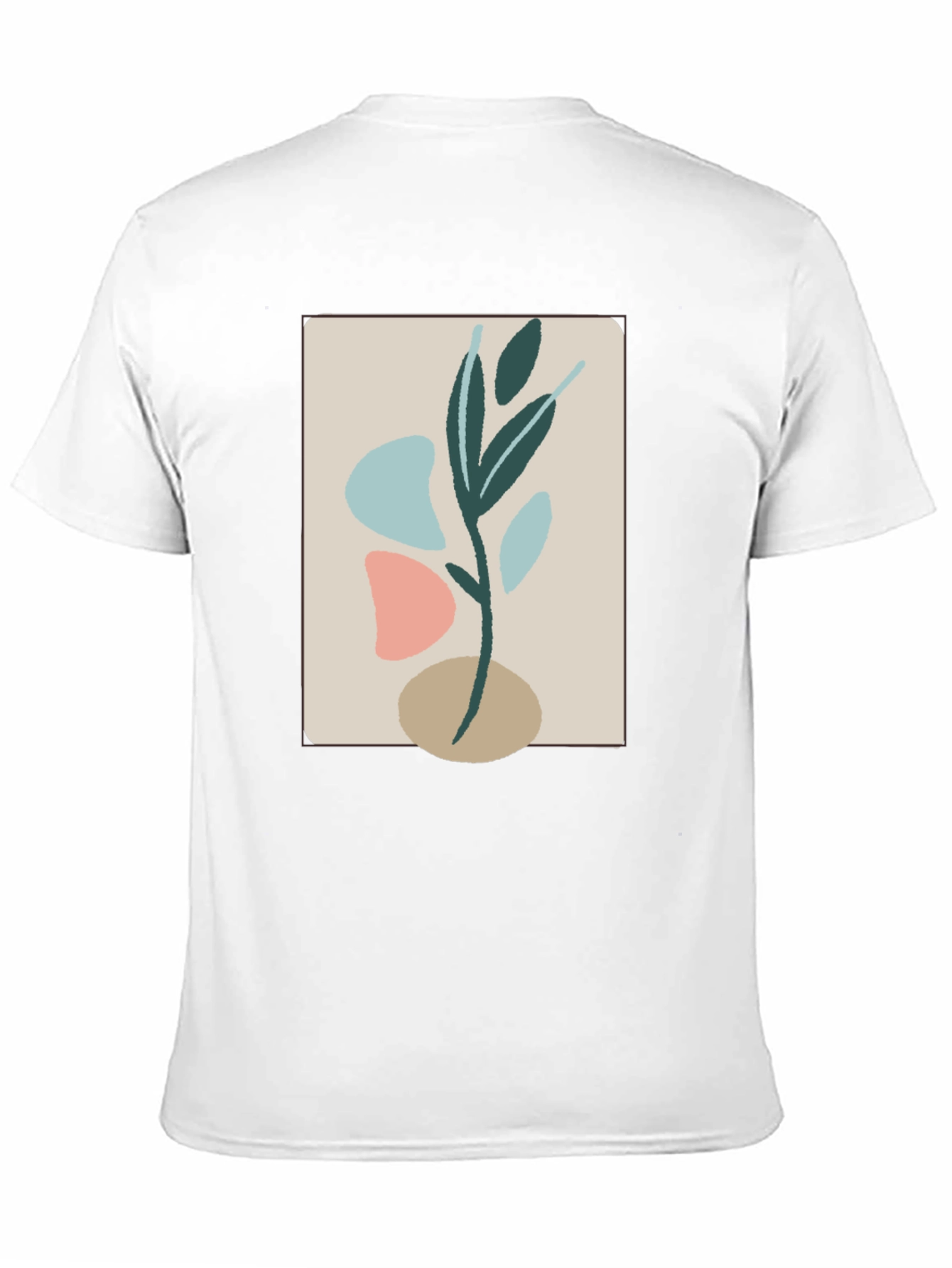 Abstract Botanical Graphic Tee - Modern Art Shirt